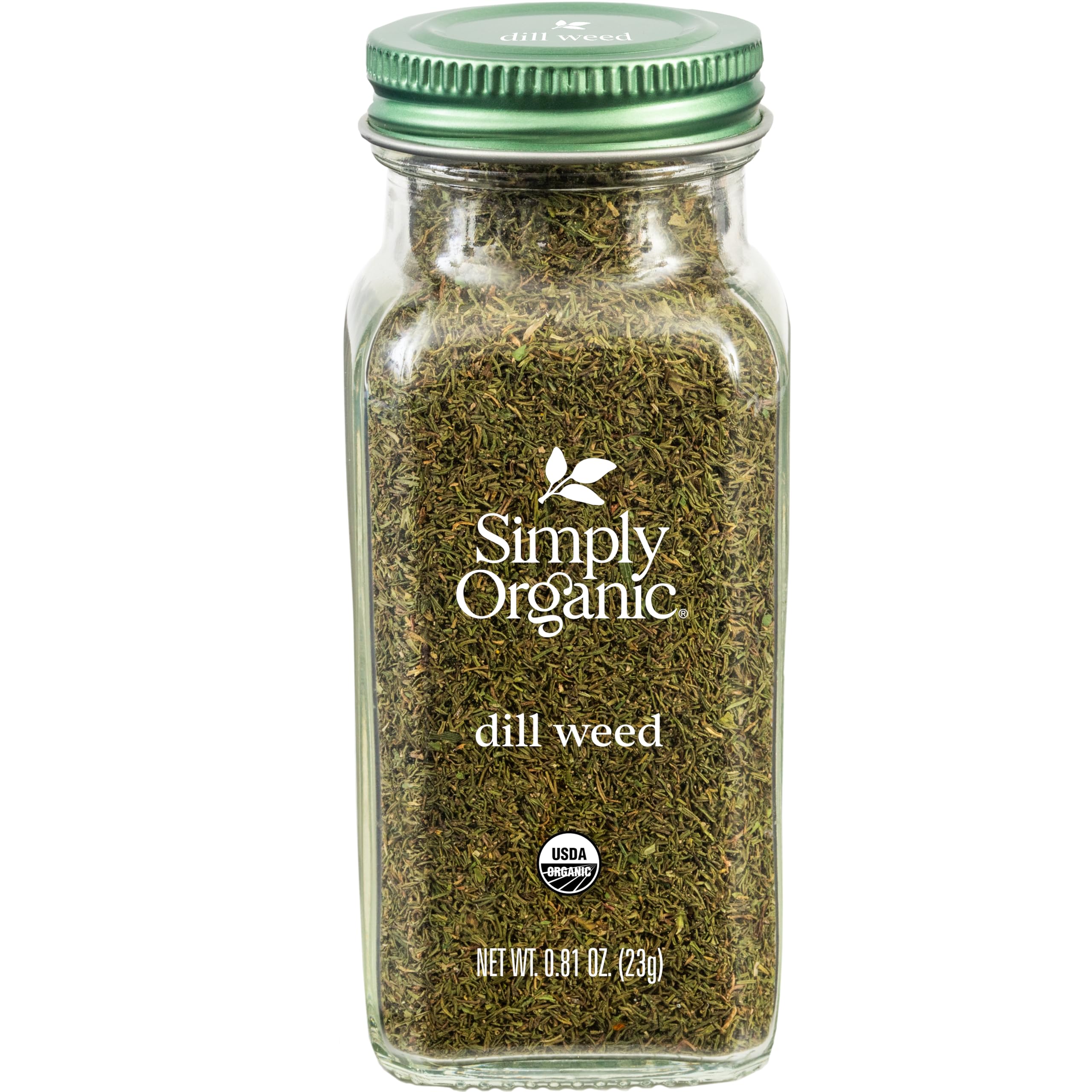 Simply Organic Dill Weed, 0.81 Ounce Bottle, Light and Soft, Delicate Flavor Pairs with Salads, Sauces and Fish, Kosher