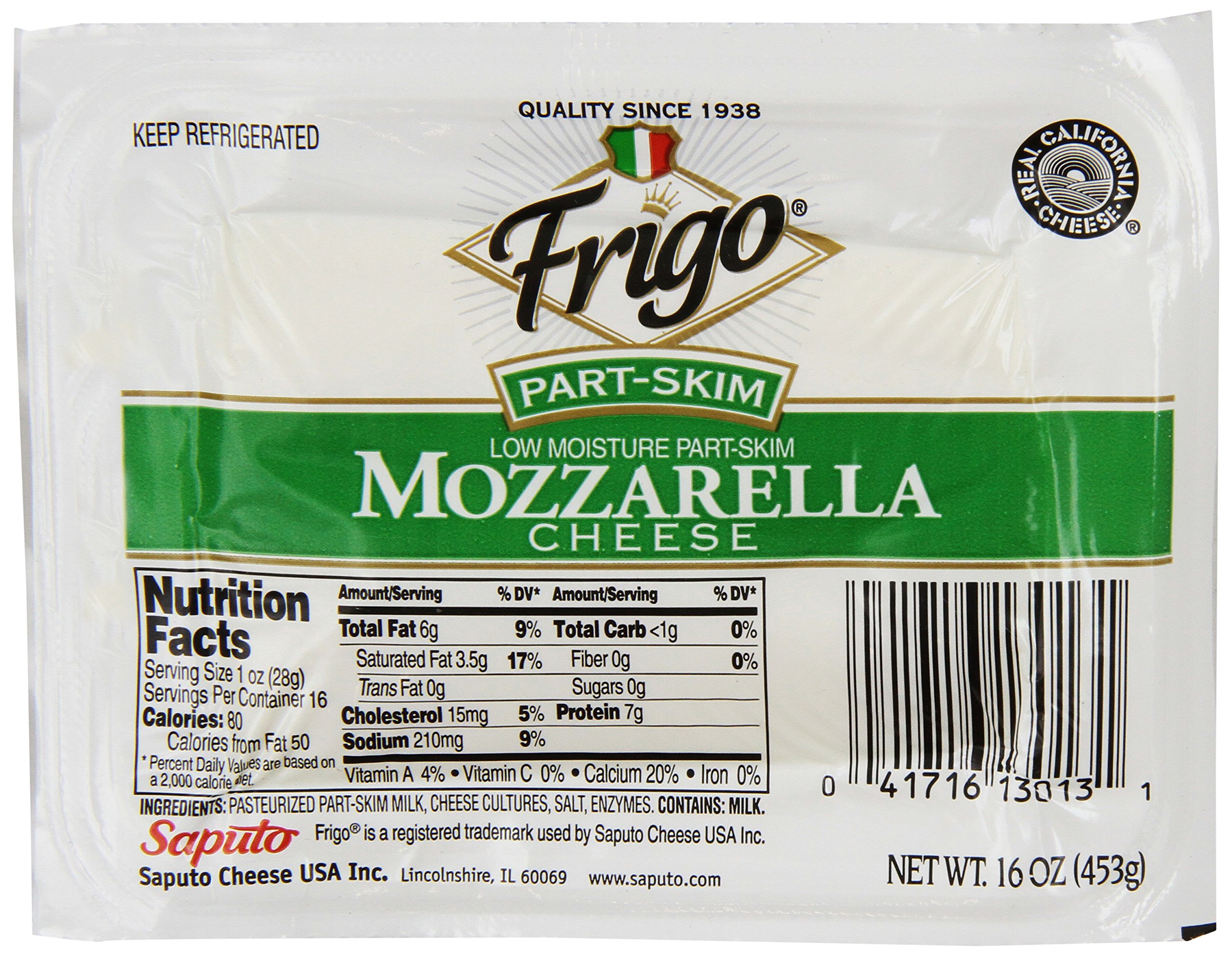Frigo Part Skim Mozzarella Ball, 16 OZ