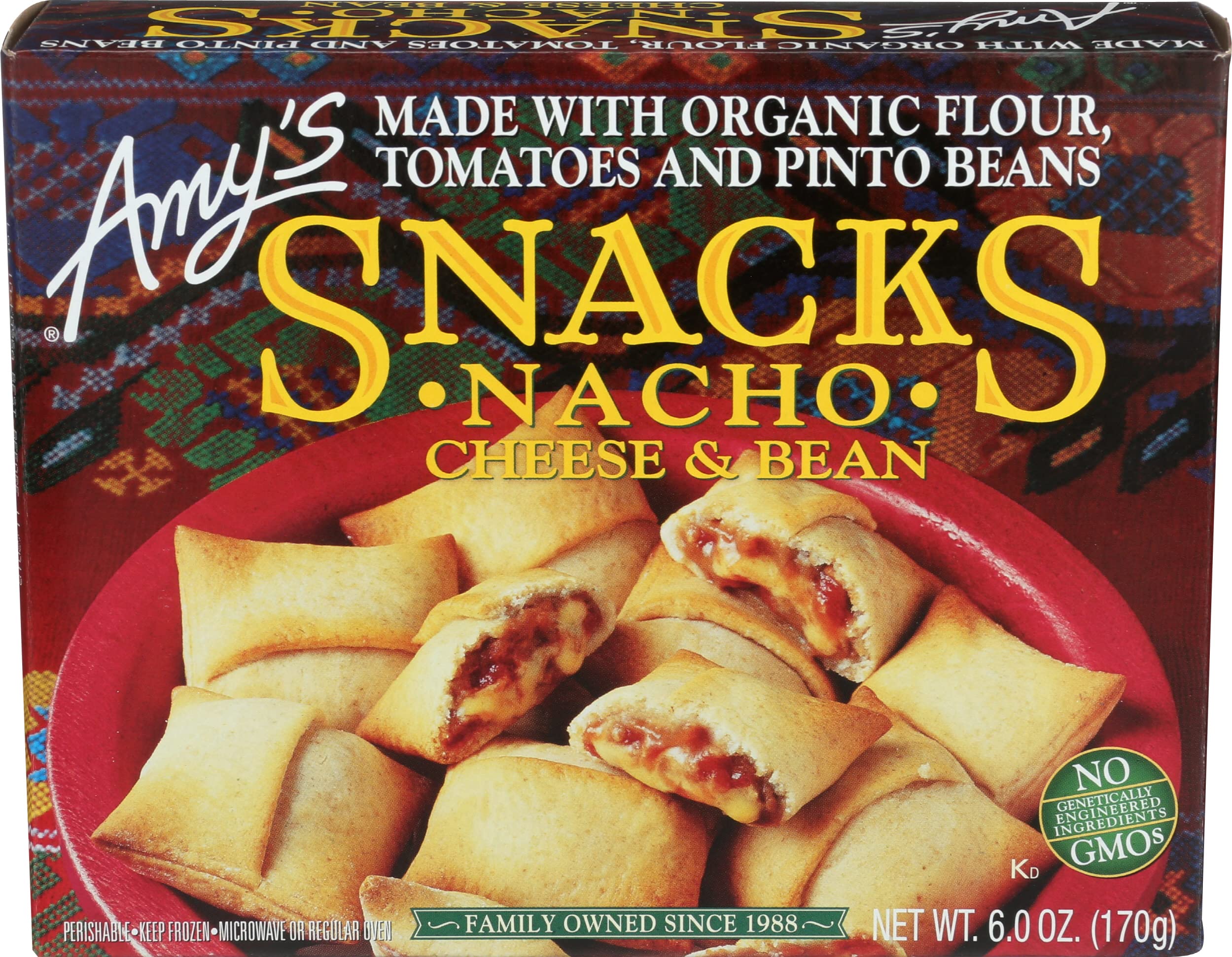 Amys, Snacks Nacho Bean Cheese, 6 Ounce