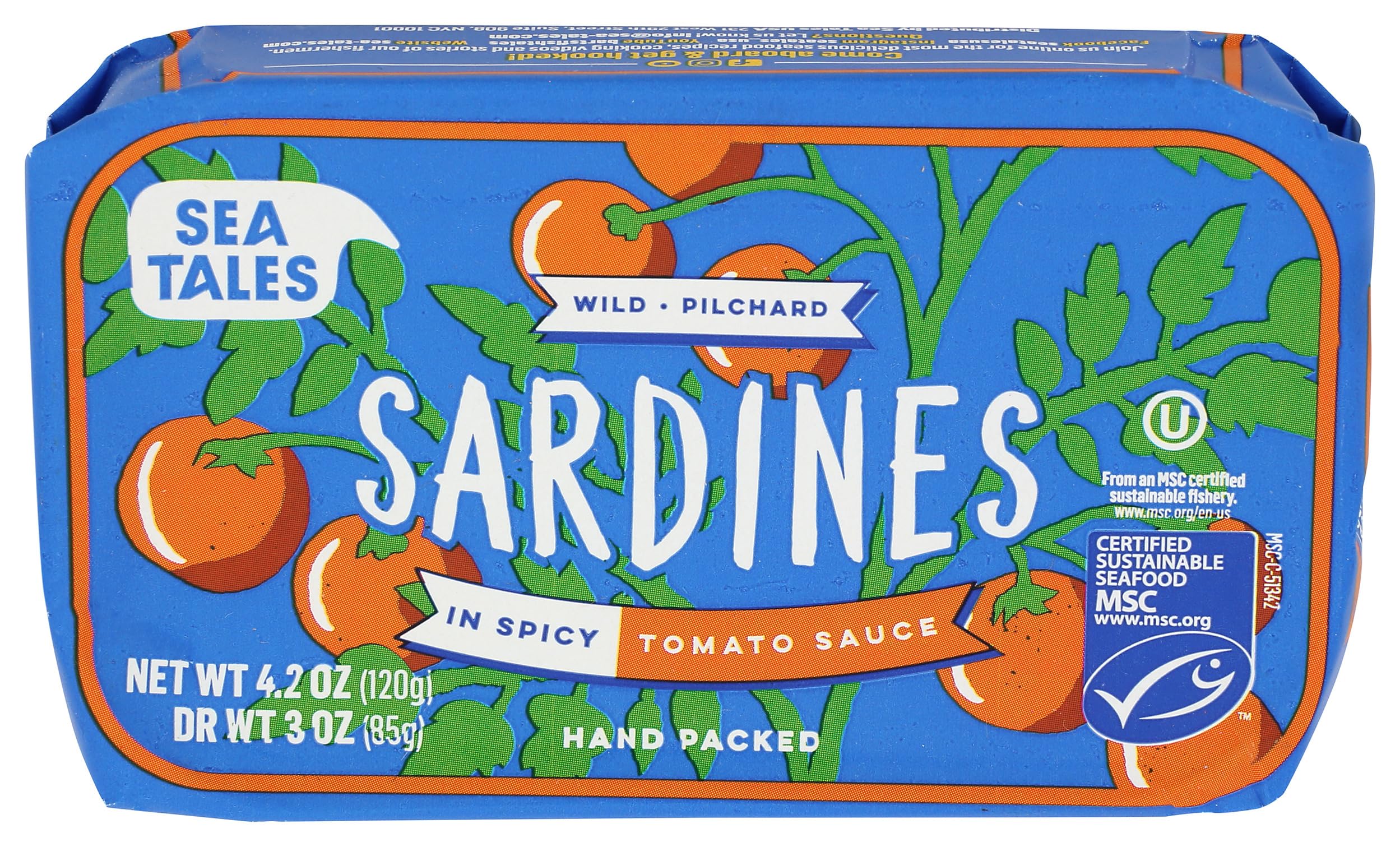 Sea Tales Sardines in Spicy Tomato Sauce, 4.2 OZ