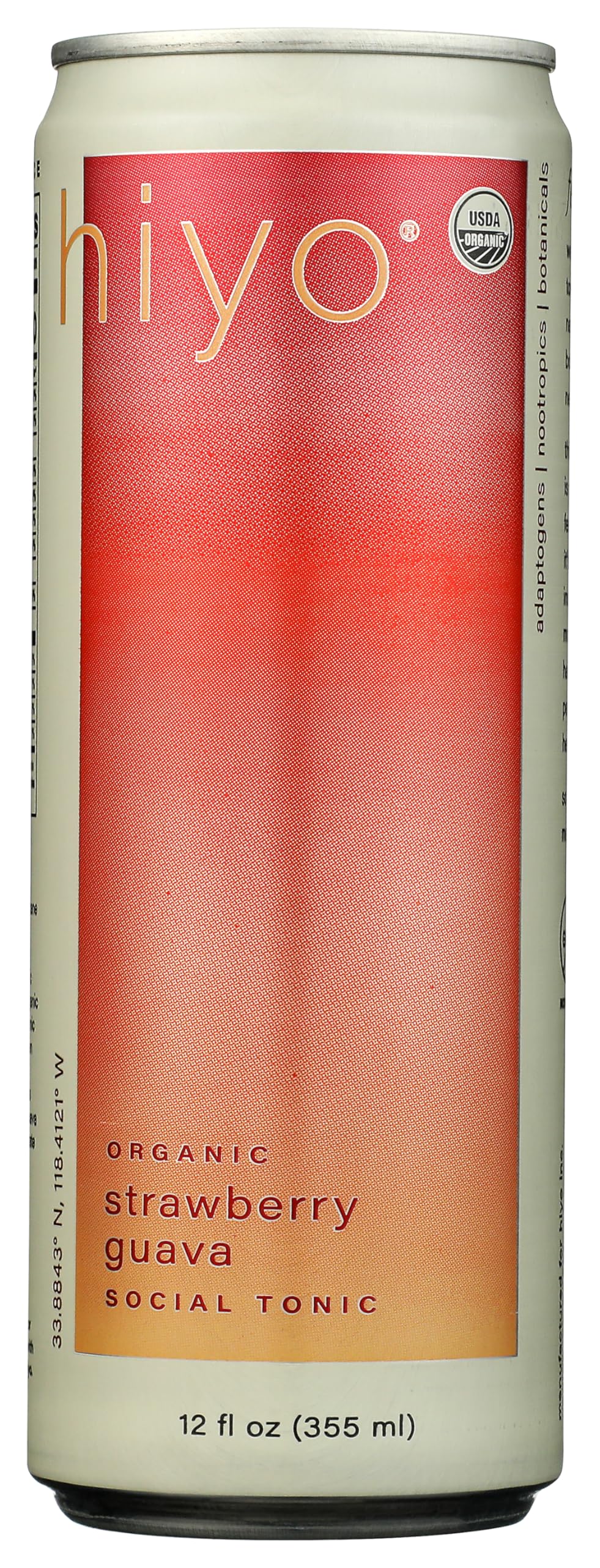 Hiyo Organic Strawberry Guava Fun Countional Seltzer, 12 Fl Oz