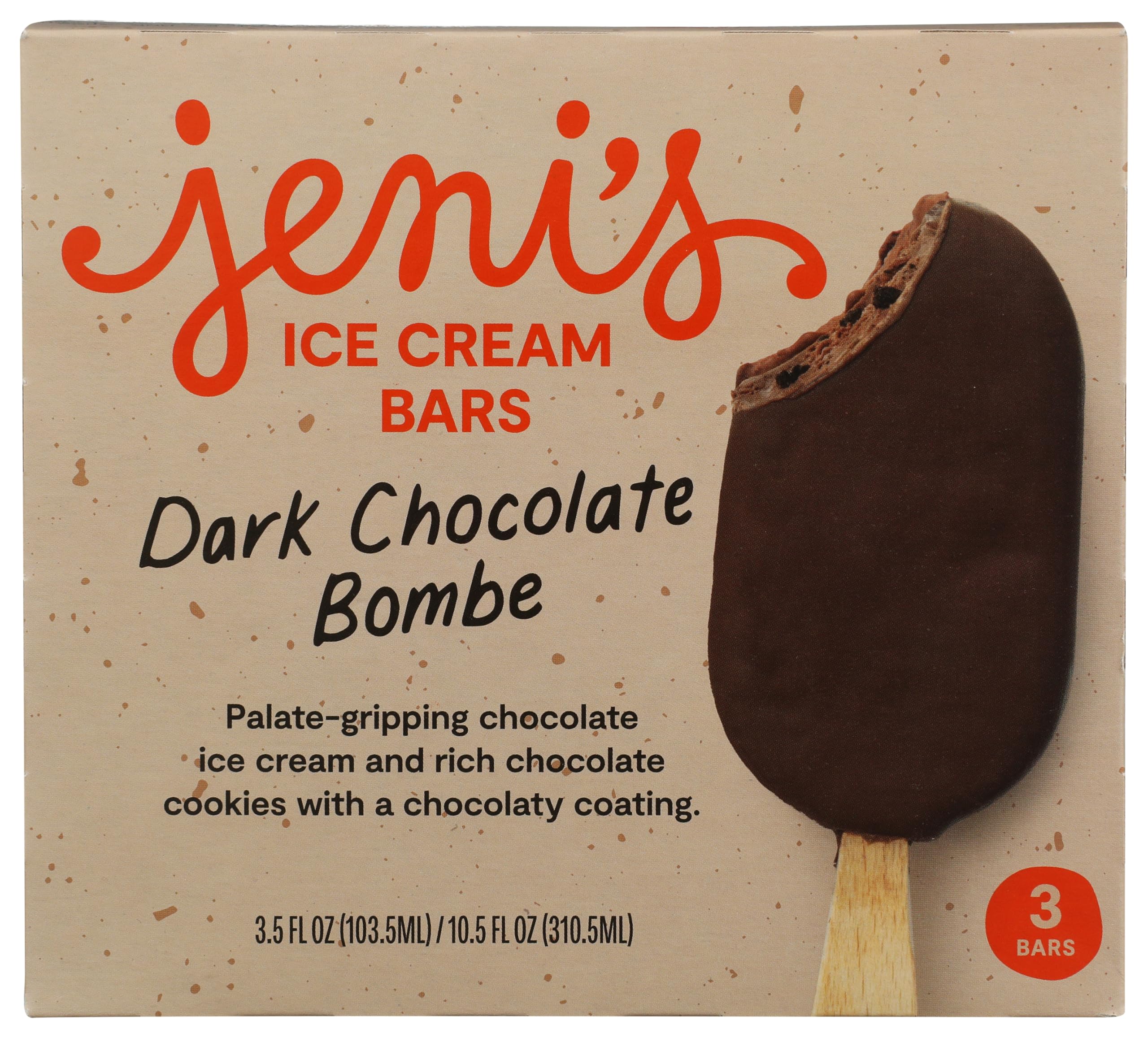 Jenis Splendid Ice Creams Dark Chocolate Bombe Ice Cream Bars, 10.5 FZ