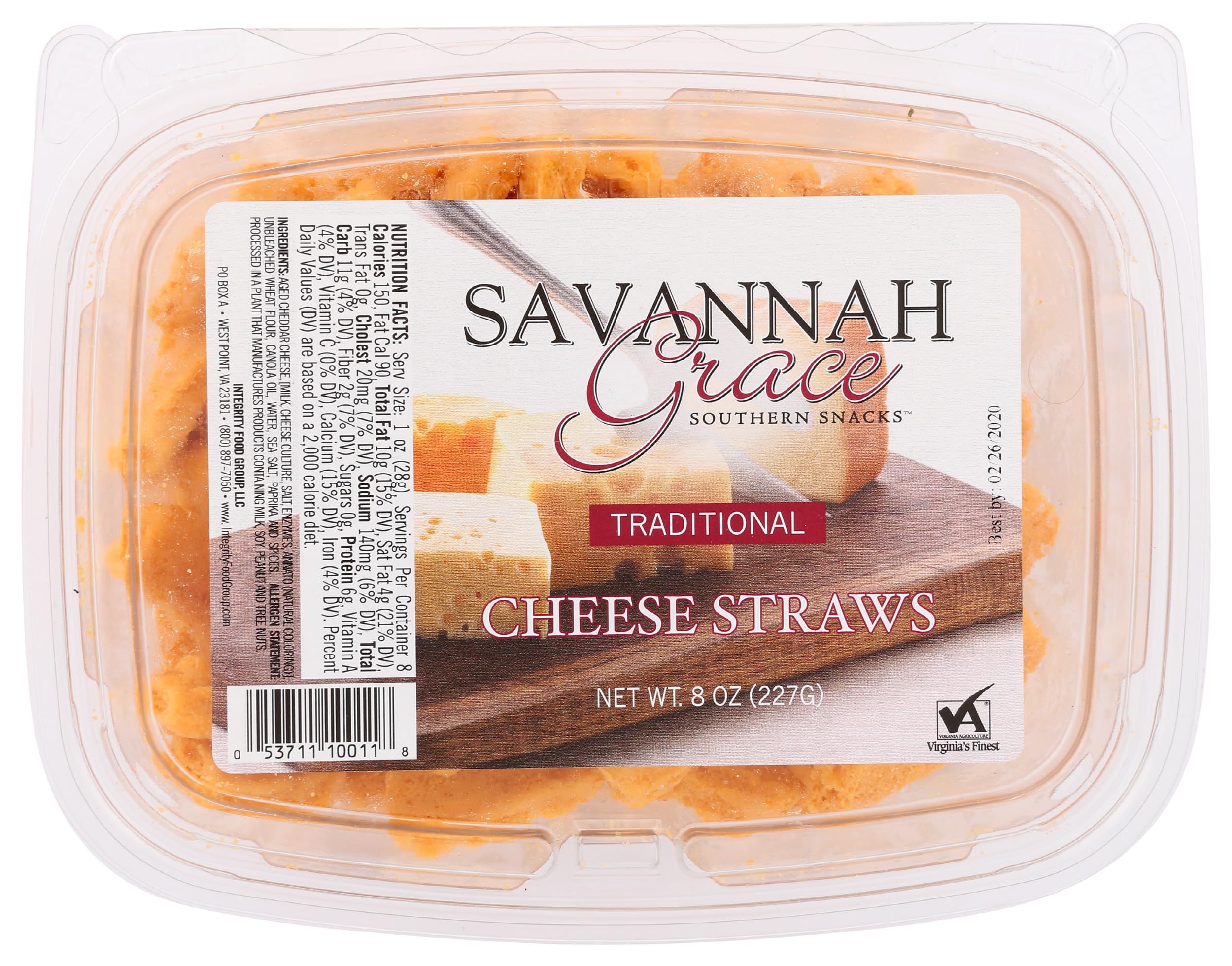 Savannah Grace Traditional Cheese Straws, 6 OZ