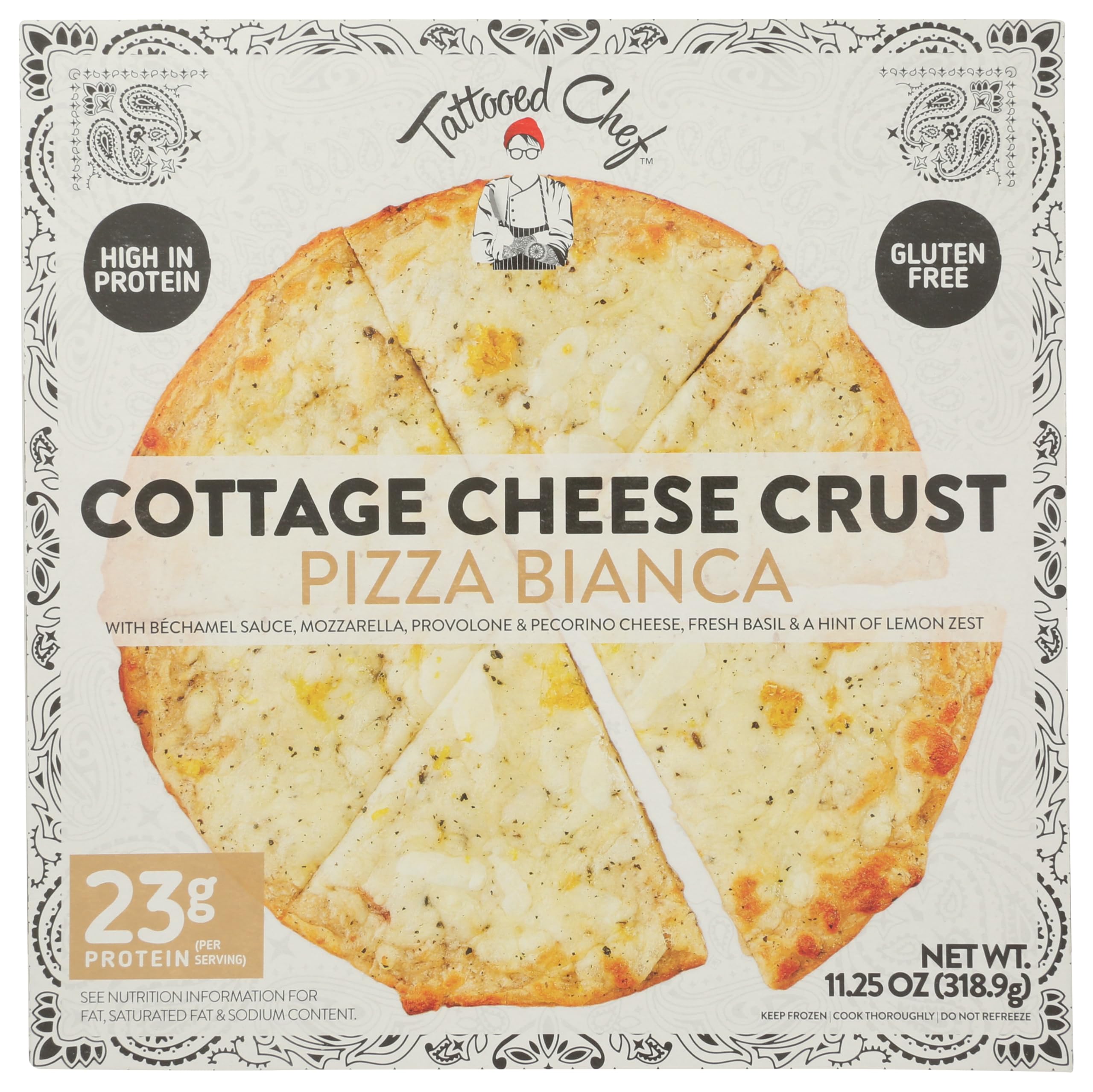 Tattooed Chef Bianca Cottage Cheese Crust Pizza, 11.25 OZ