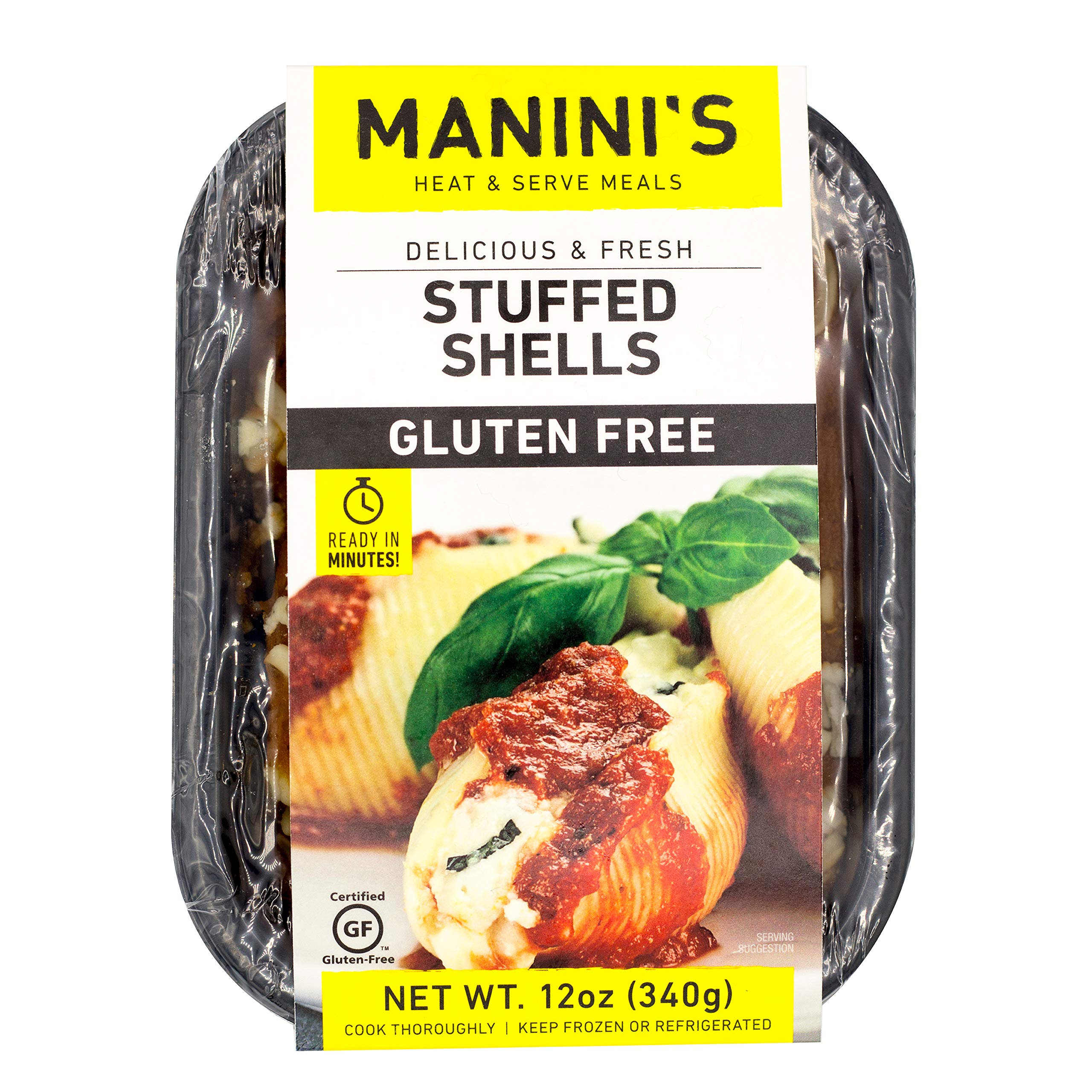 MANINIS GLUTEN FREE STUFFED SHELLS G F RETAIL, 12 OZ FROZEN