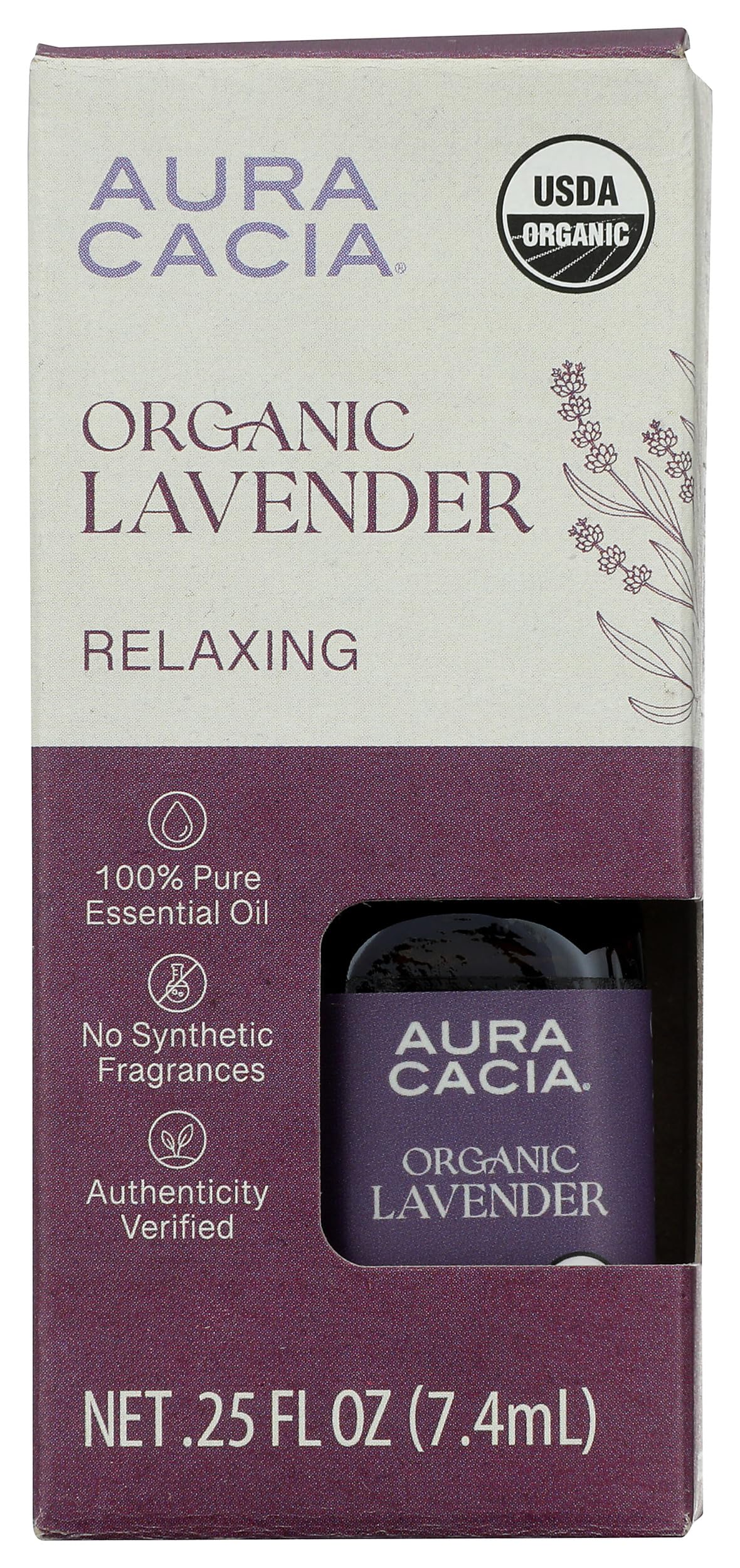 Organic Essential Oil Lavender, 0.25 Fl Oz