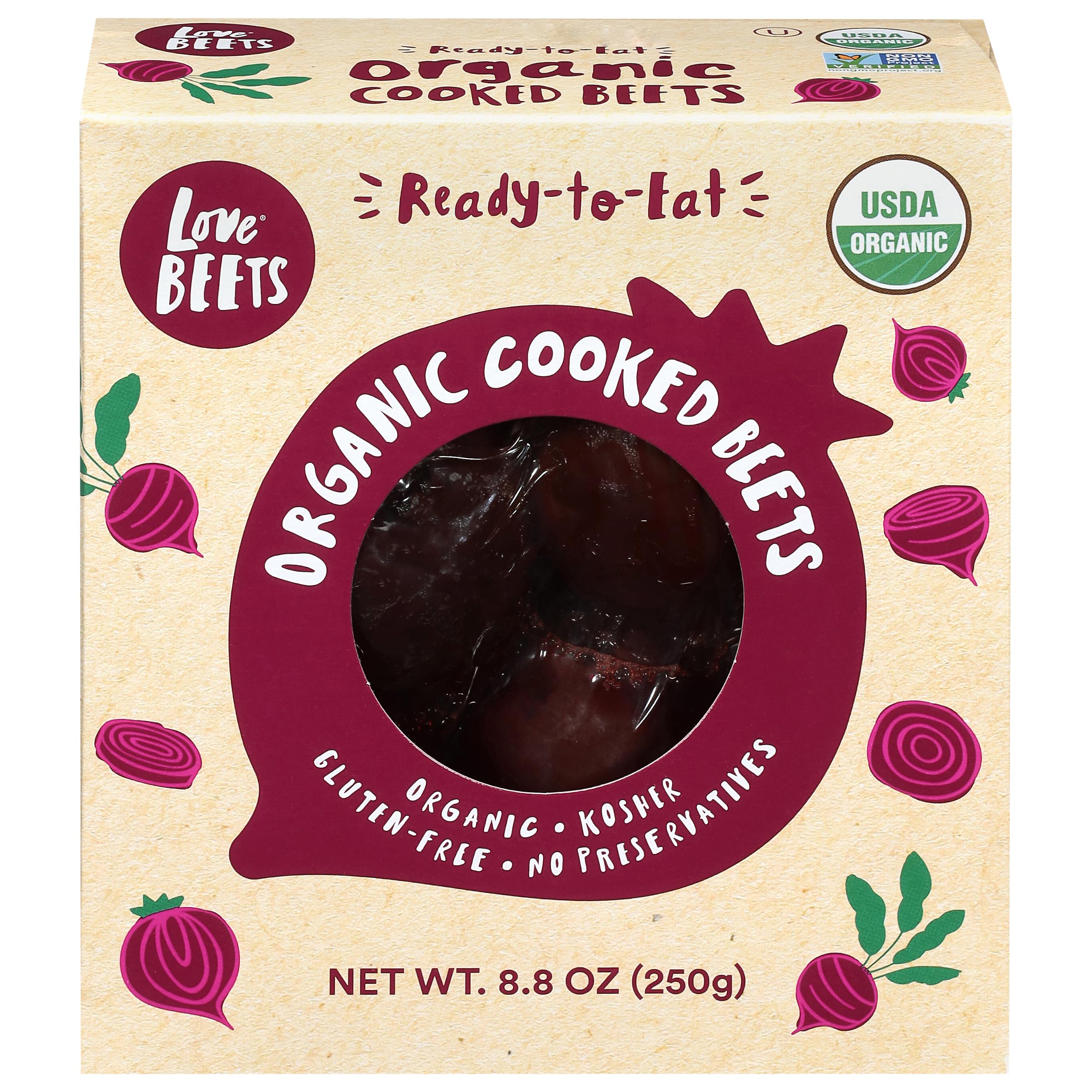 Love Beets Organic Cooked Beets, 8.8 Oz