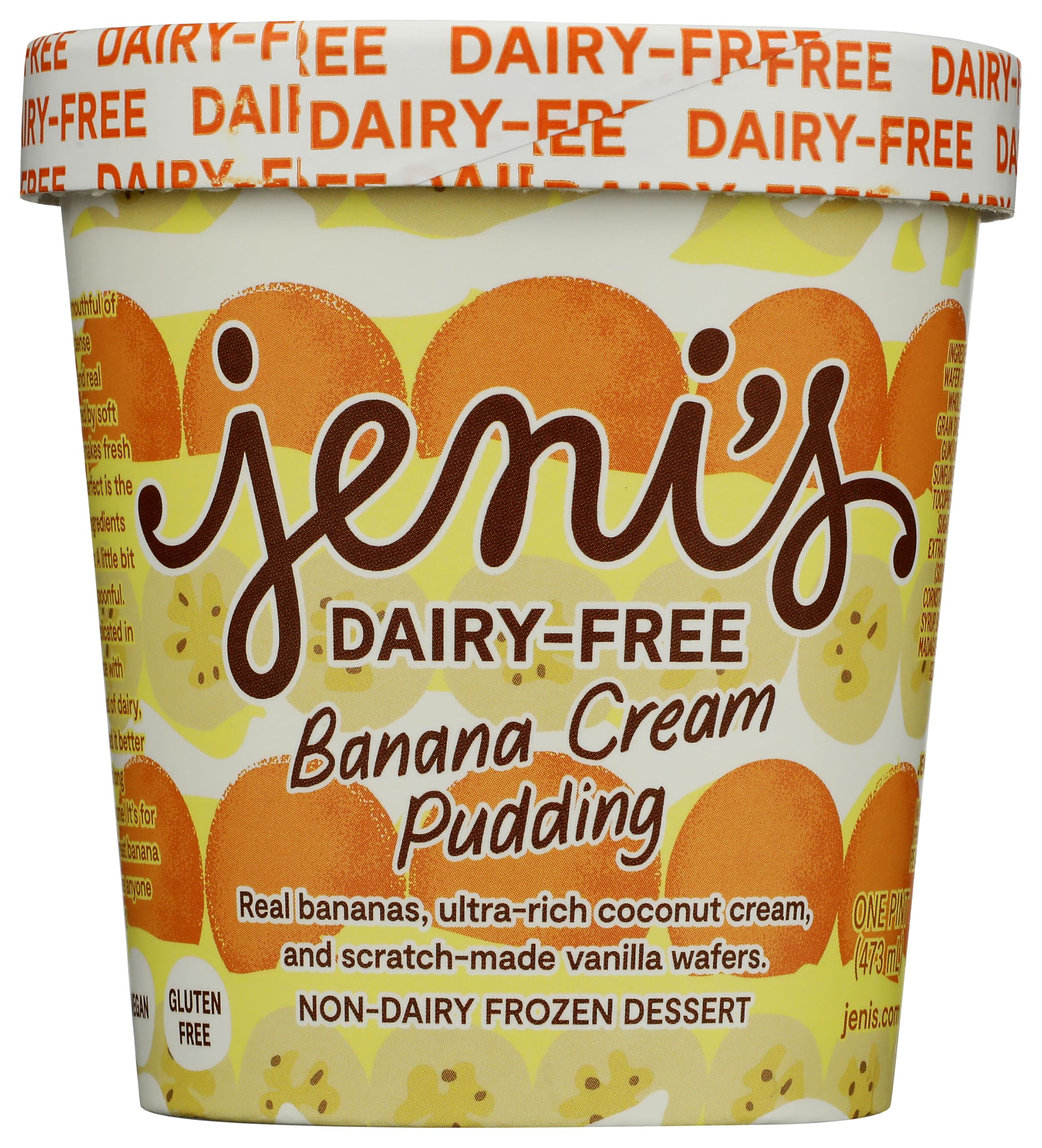 Jenis Splendid Ice Creams Frozen Dessert Banana Cream Pudding Dairy Free, 16 Fl Oz
