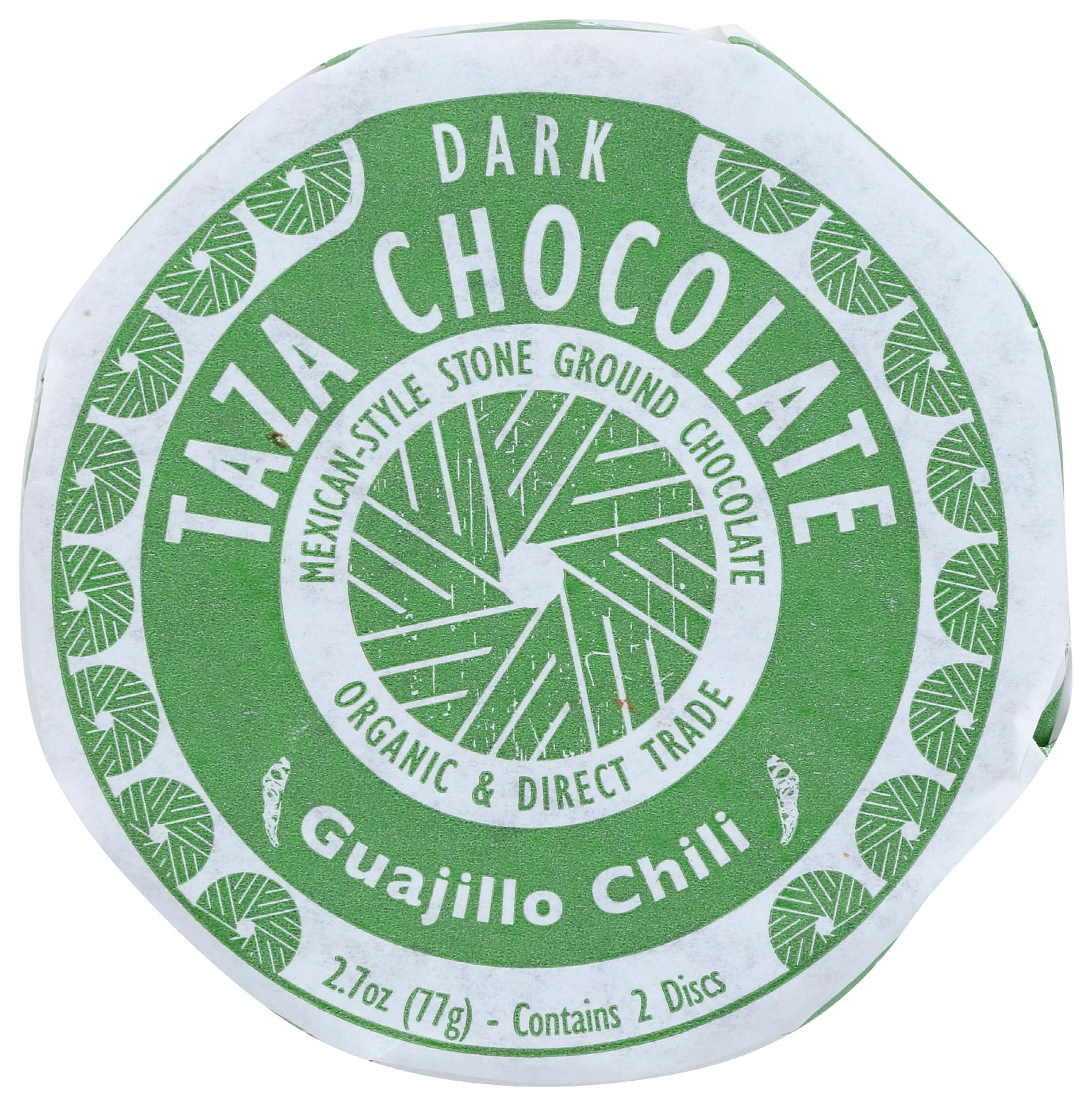 Taza Chocolate Organic Mexicano Disc 50% Dark Chocolate, Guajillo Chili, 2.7 Ounce (1 Count), Vegan