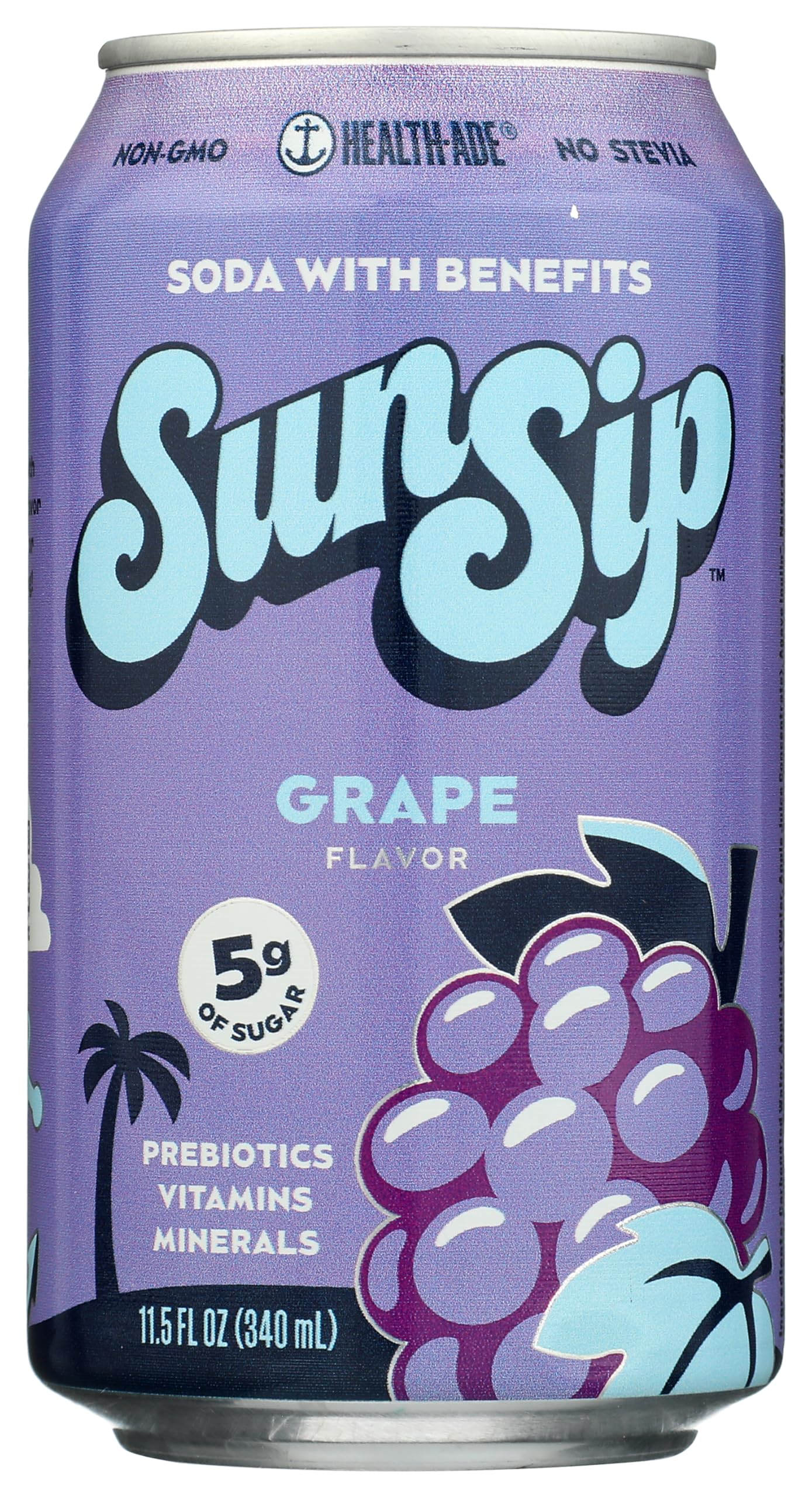 Health Ade Grape Sunsip Soda, 11.5 Fl Oz