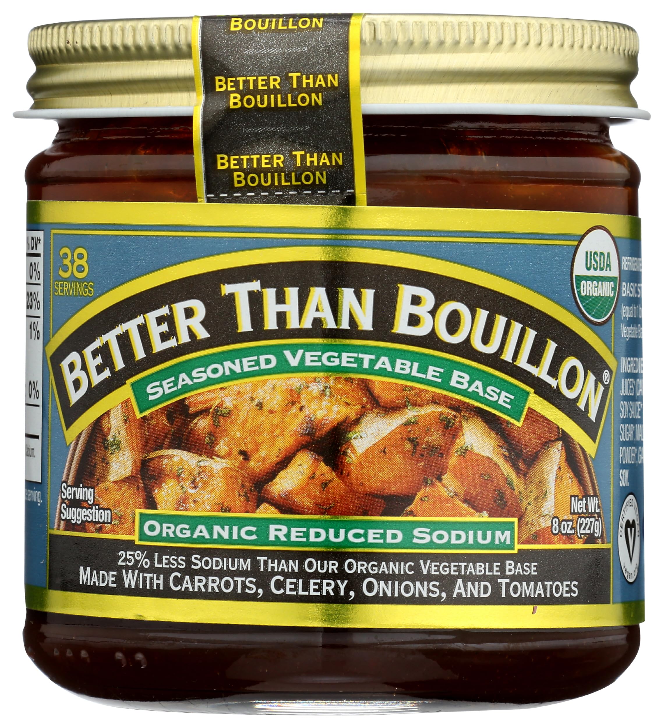 Bouillon Base Seasoned Vegetable RS Organic, 8 Ounce