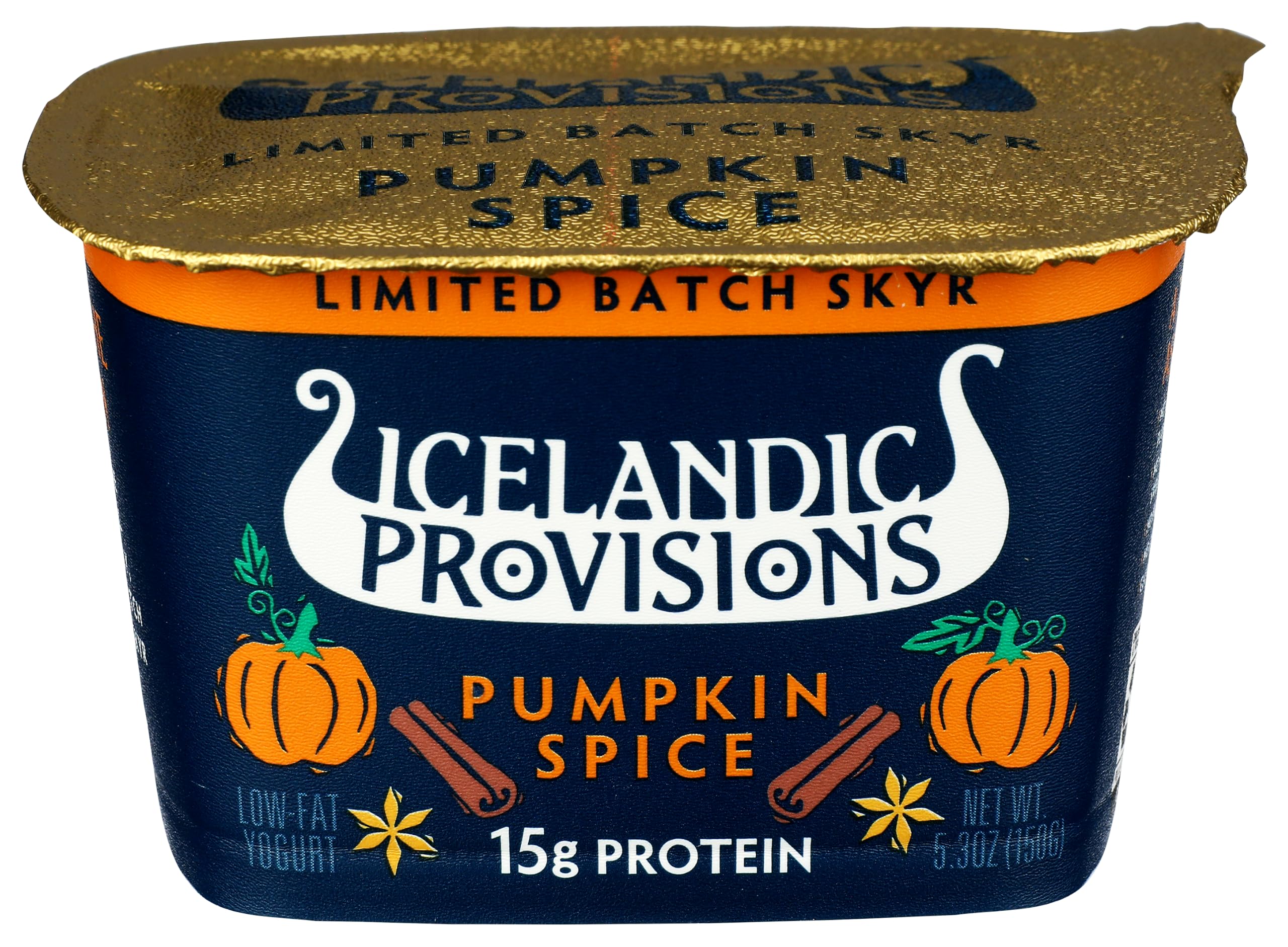 Icelandic Provisions Pumpkin Low Fat Skyr, 5.3 OZ