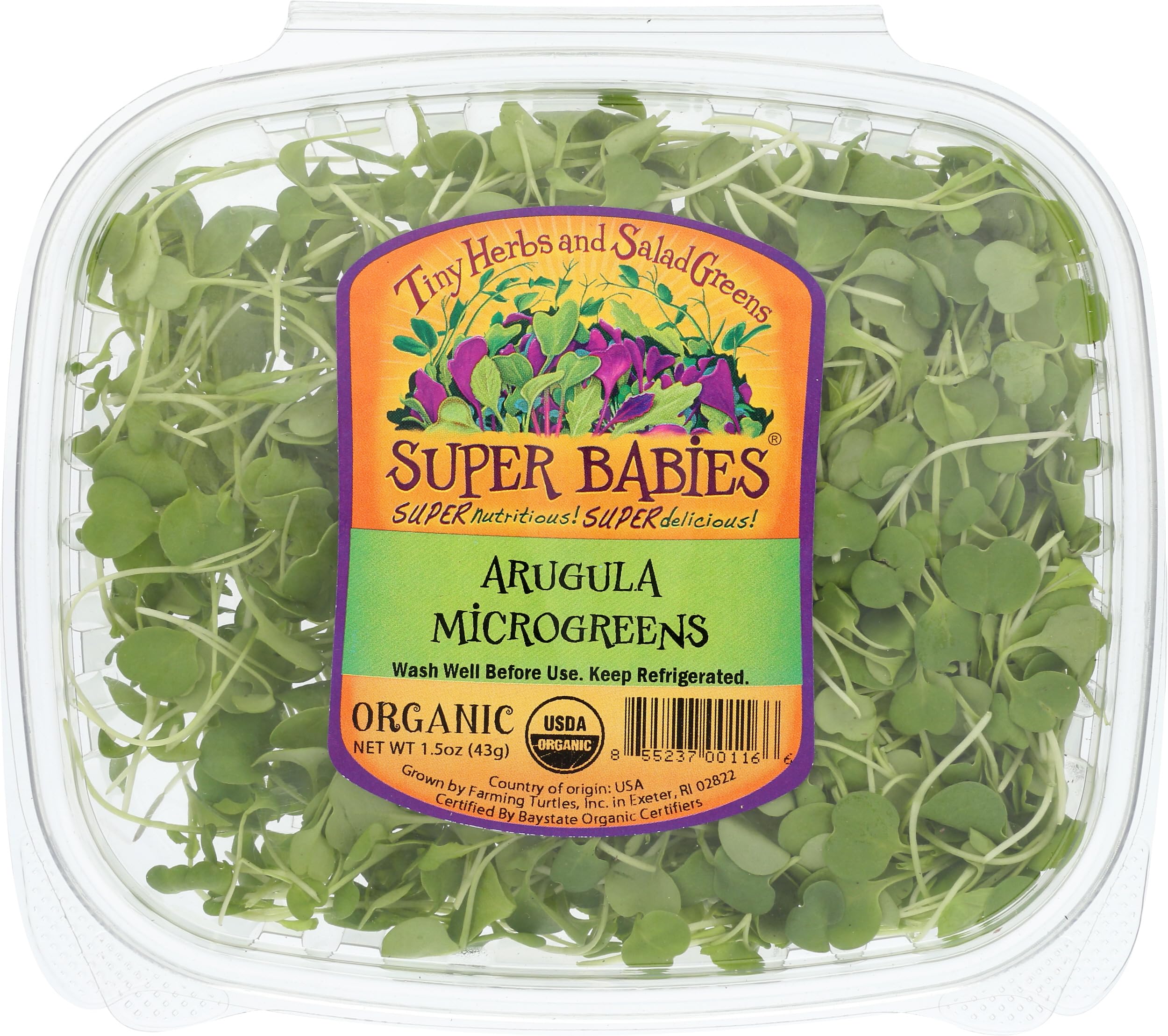 FARMING TURTLES INC Organic Microgreens Arugula, 1.5 OZ