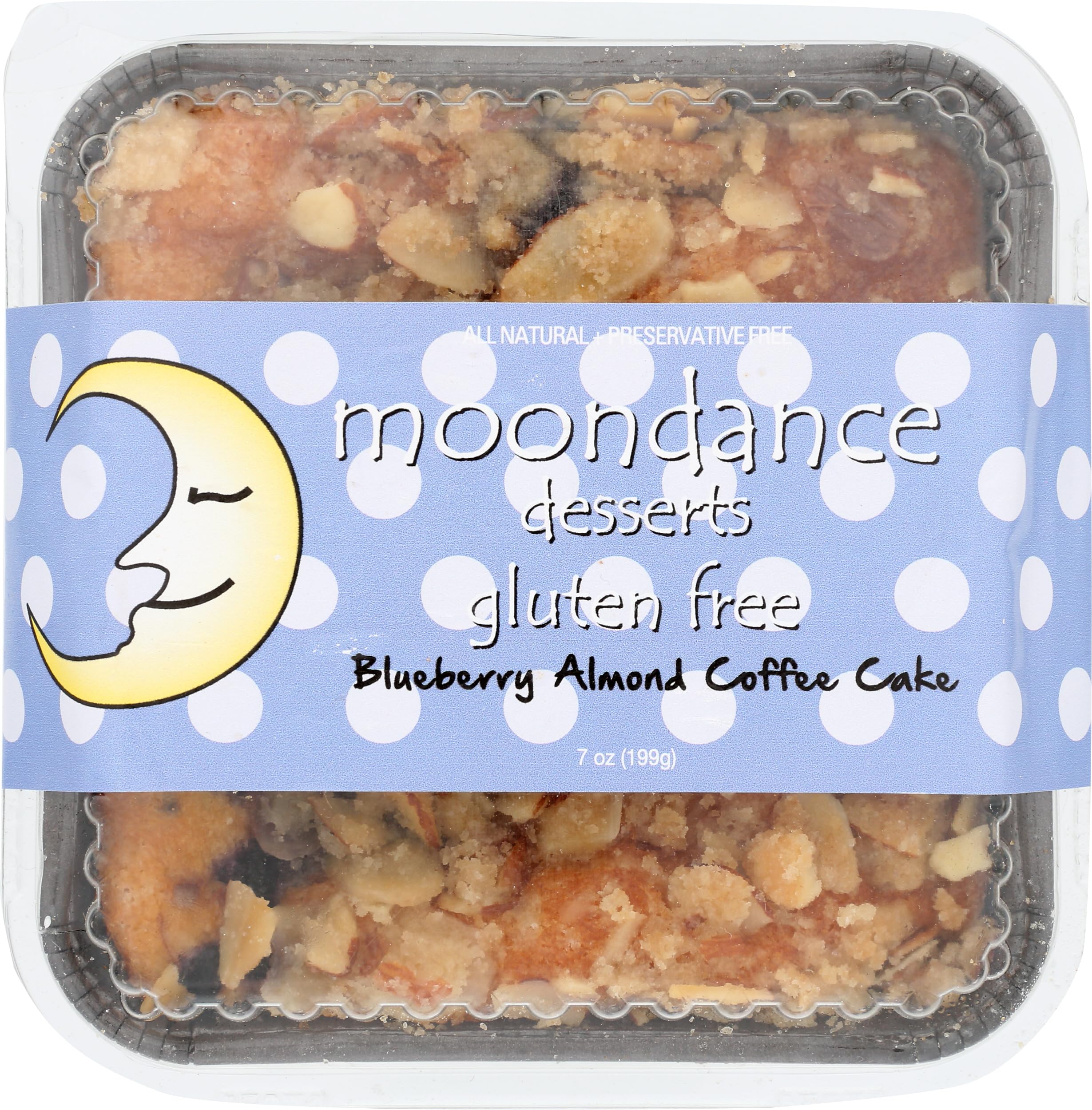 Moondance Heavenly Desserts, Cake Blueberry Almond Coffee, 7 Ounce