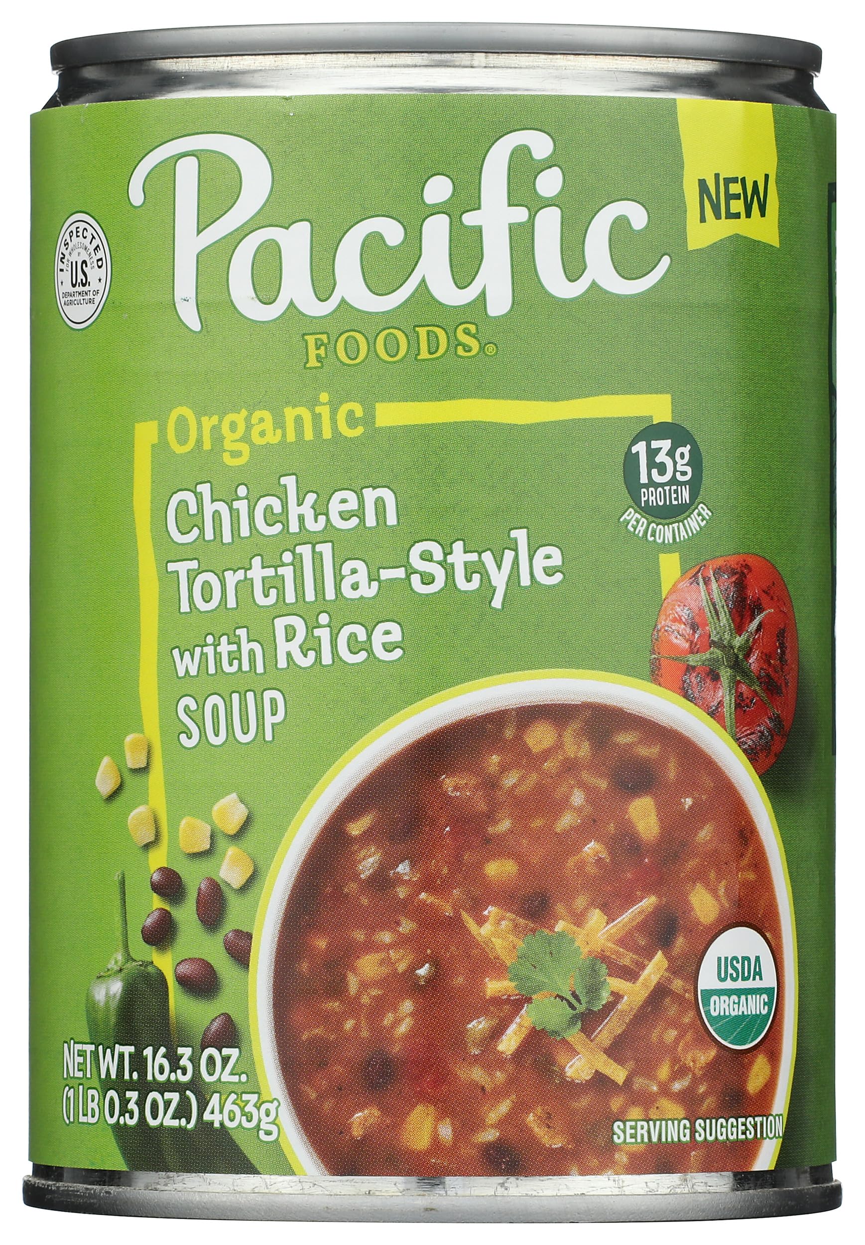 Soup Chicken Tortilla Style With Rice Organic, 16.3 Ounce