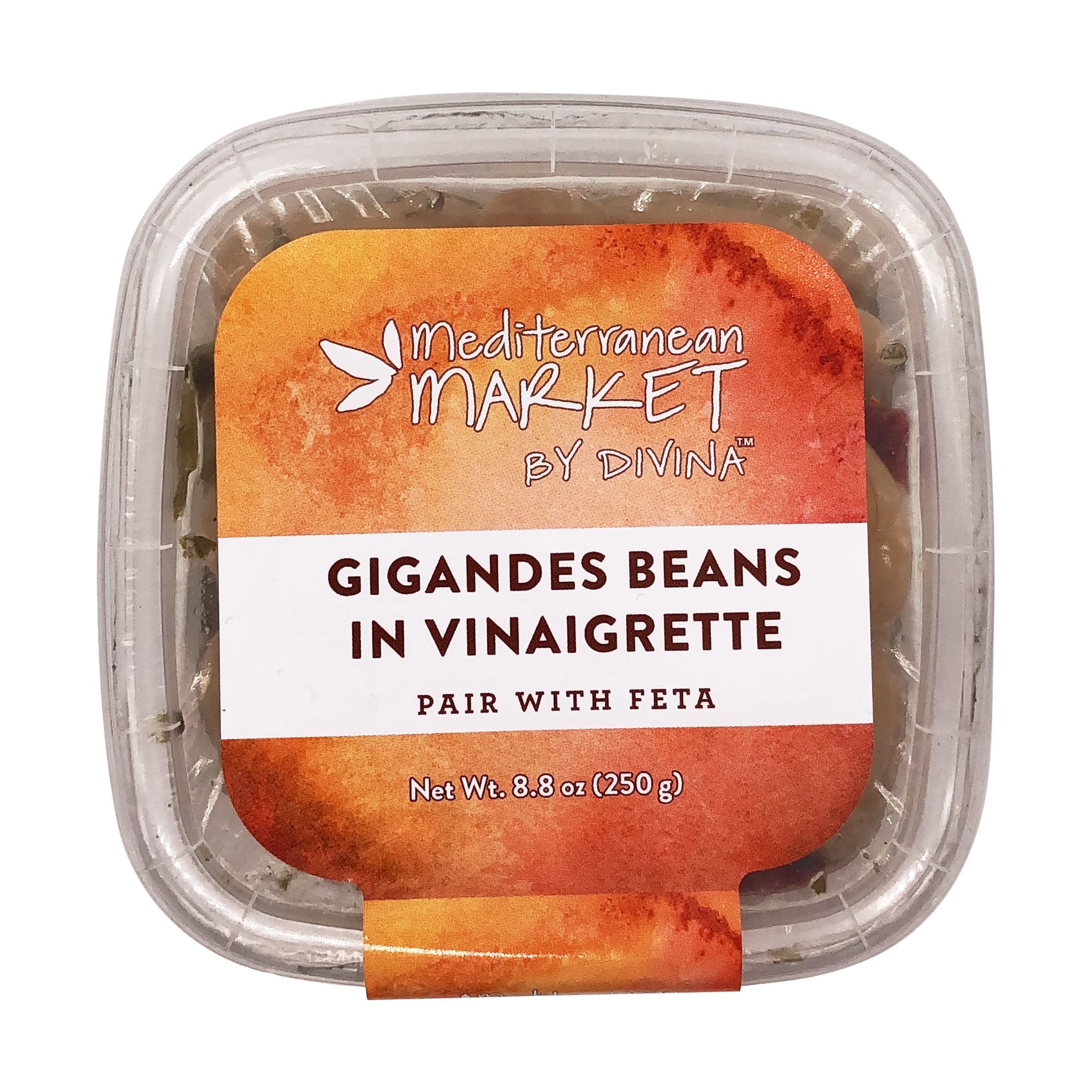 Mediterranean Market by Divina Gigandes Beans in Vinaigrette, 8.8 OZ
