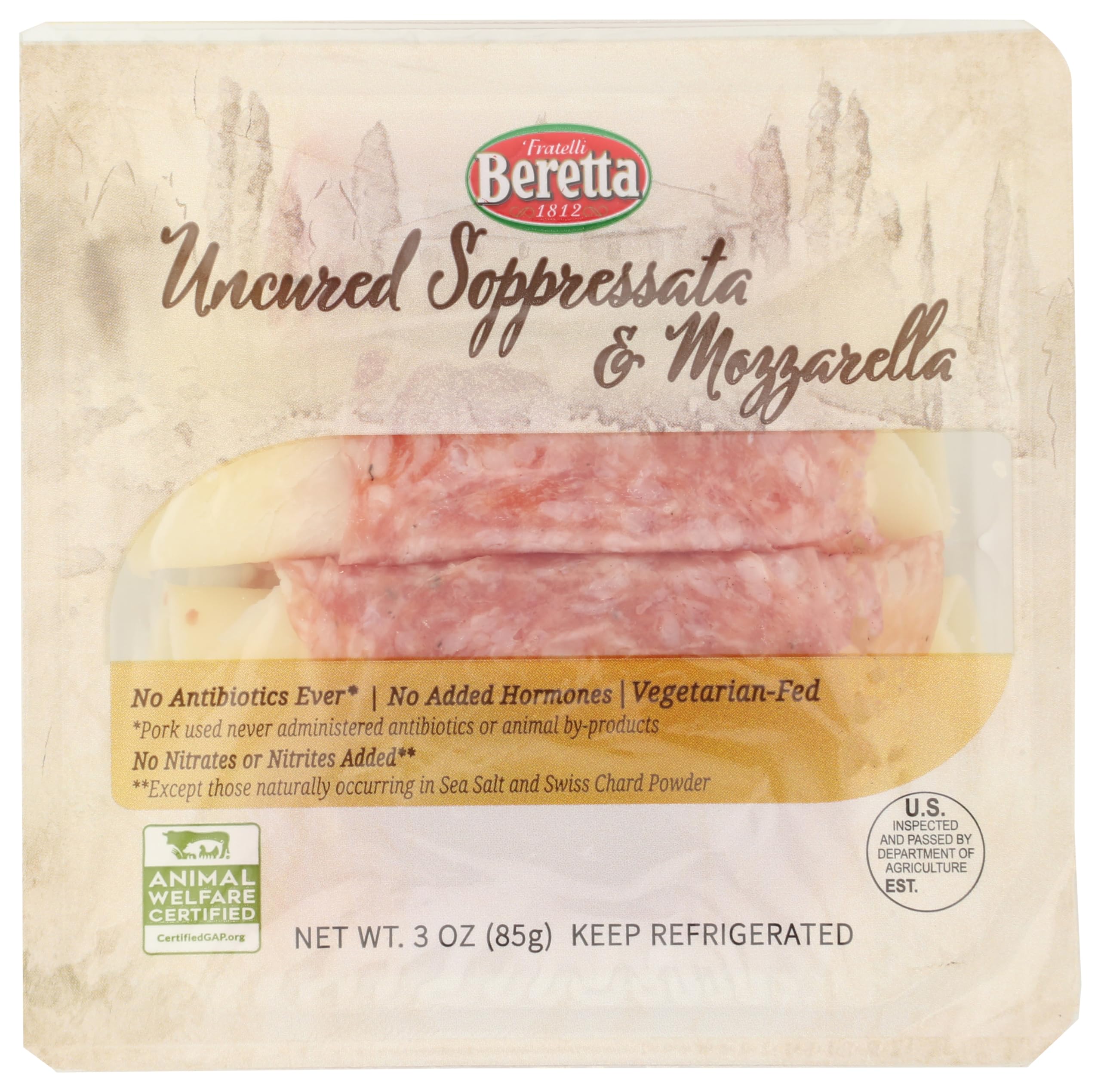 Fratelli Beretta Soppressata Mozzarella Rolls, 3 OZ