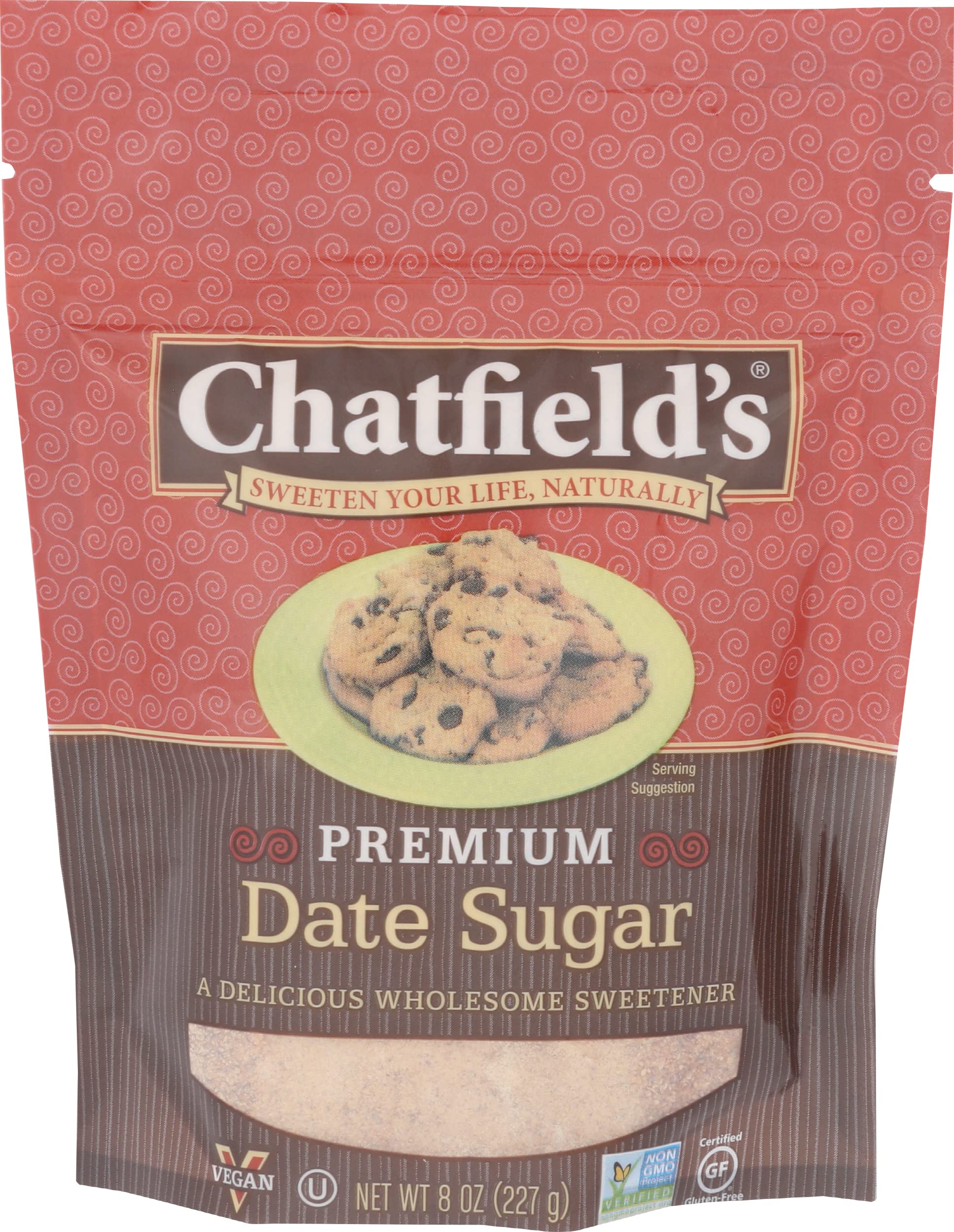 Chatfield's Granulated Date Sugar Raw - Sugar Substitute for Kosher, Vegan and Gluten Free (Pack of 1)