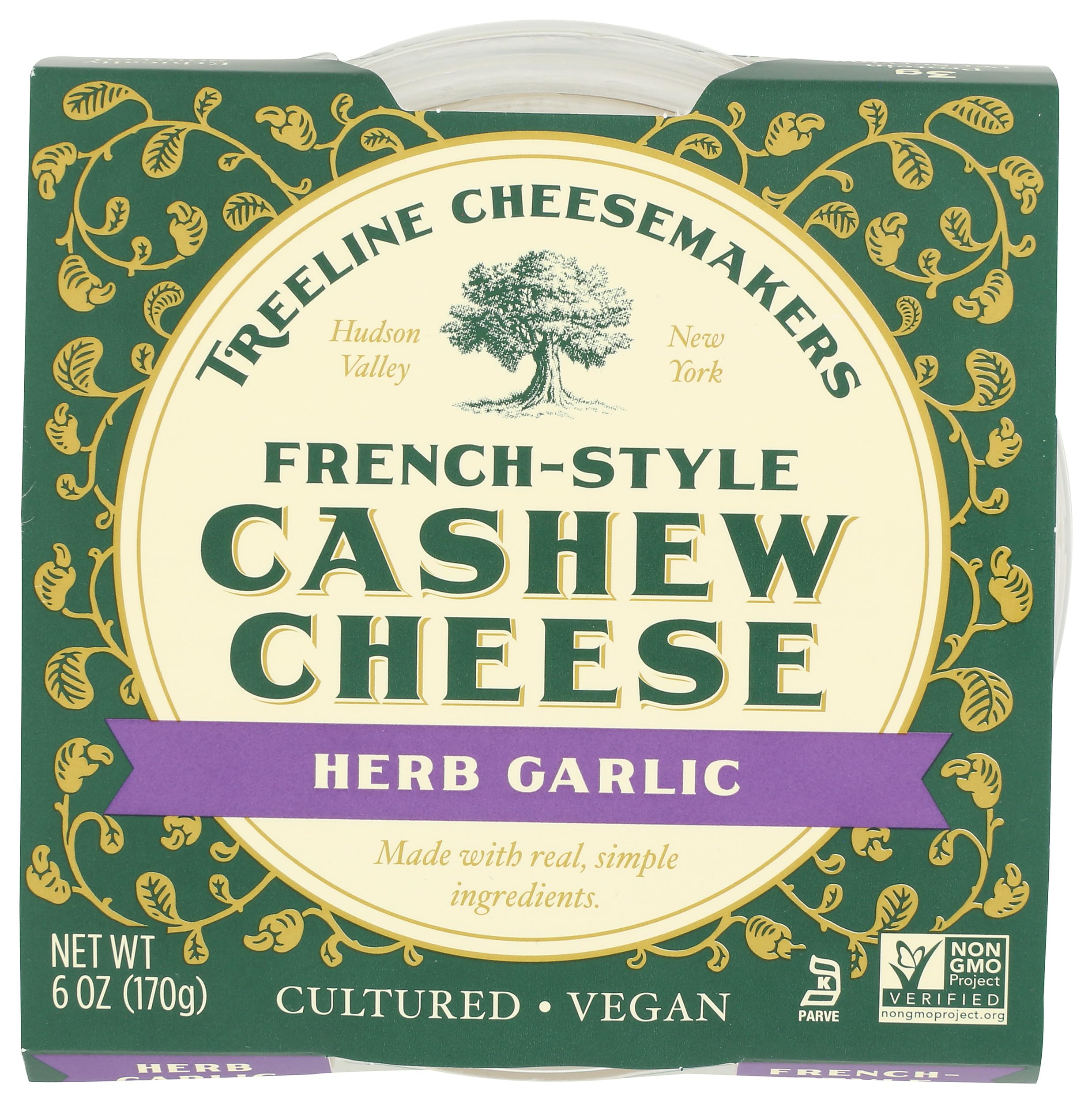 Treeline Vegan Soft Herb and Garlic Cheese, 6 oz