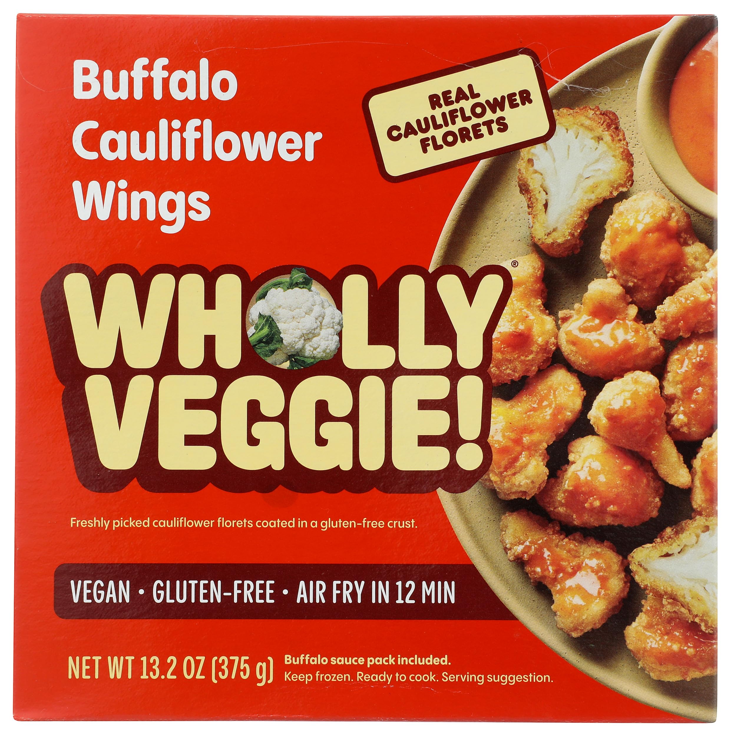 Cauliflower Wings Vegan Buffalo, 13.2 Ounce | Gluten-Free • Air Fryer Friendly • Crispy & Craveable