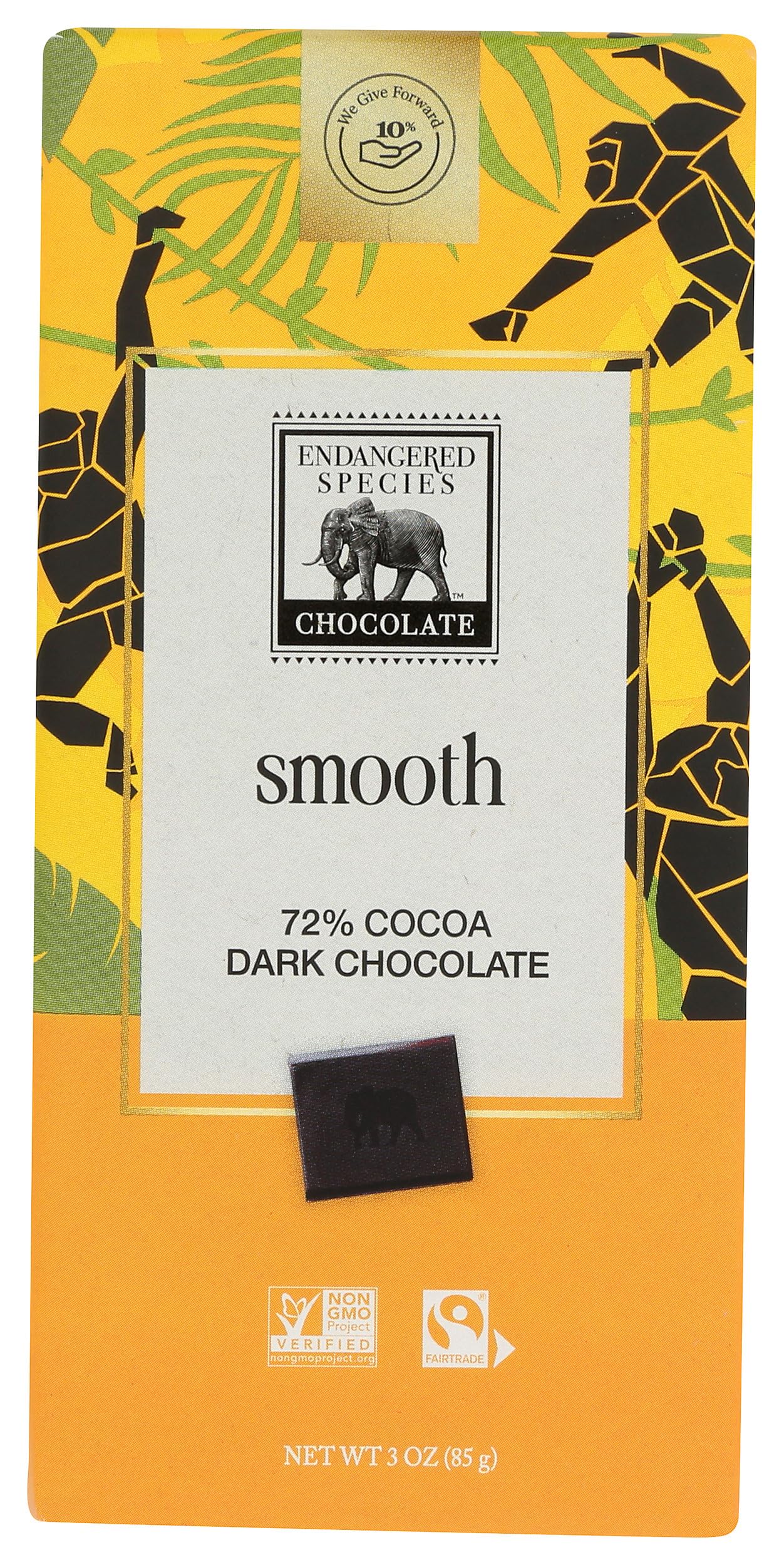 Endangered Species, Dark Chocolate, Chimp, 3 oz