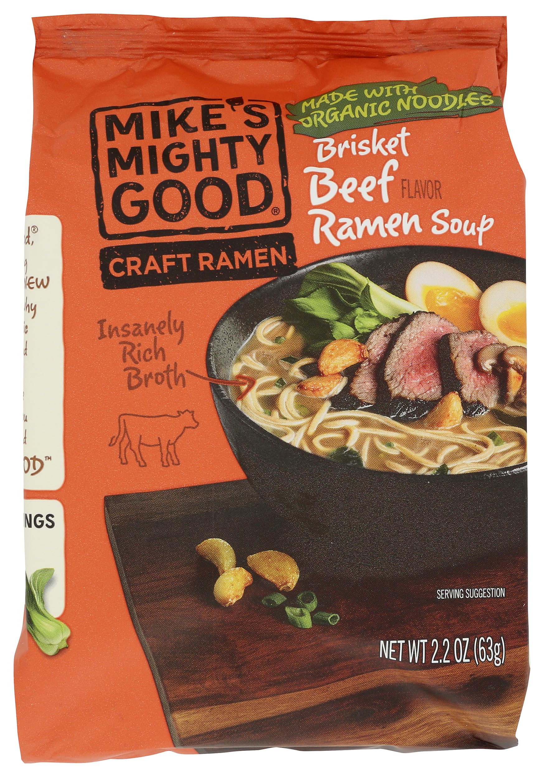 Mike's Mighty Good Savory Beef Ramen Soup, 2.1 Ounce