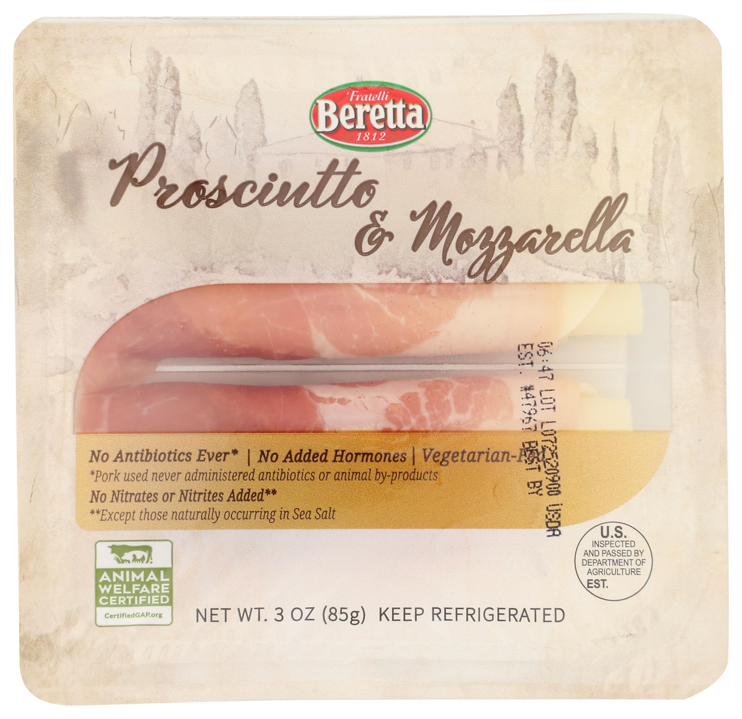 Fratelli Beretta Prosciutto Mozzarella Rolls, 3 OZ