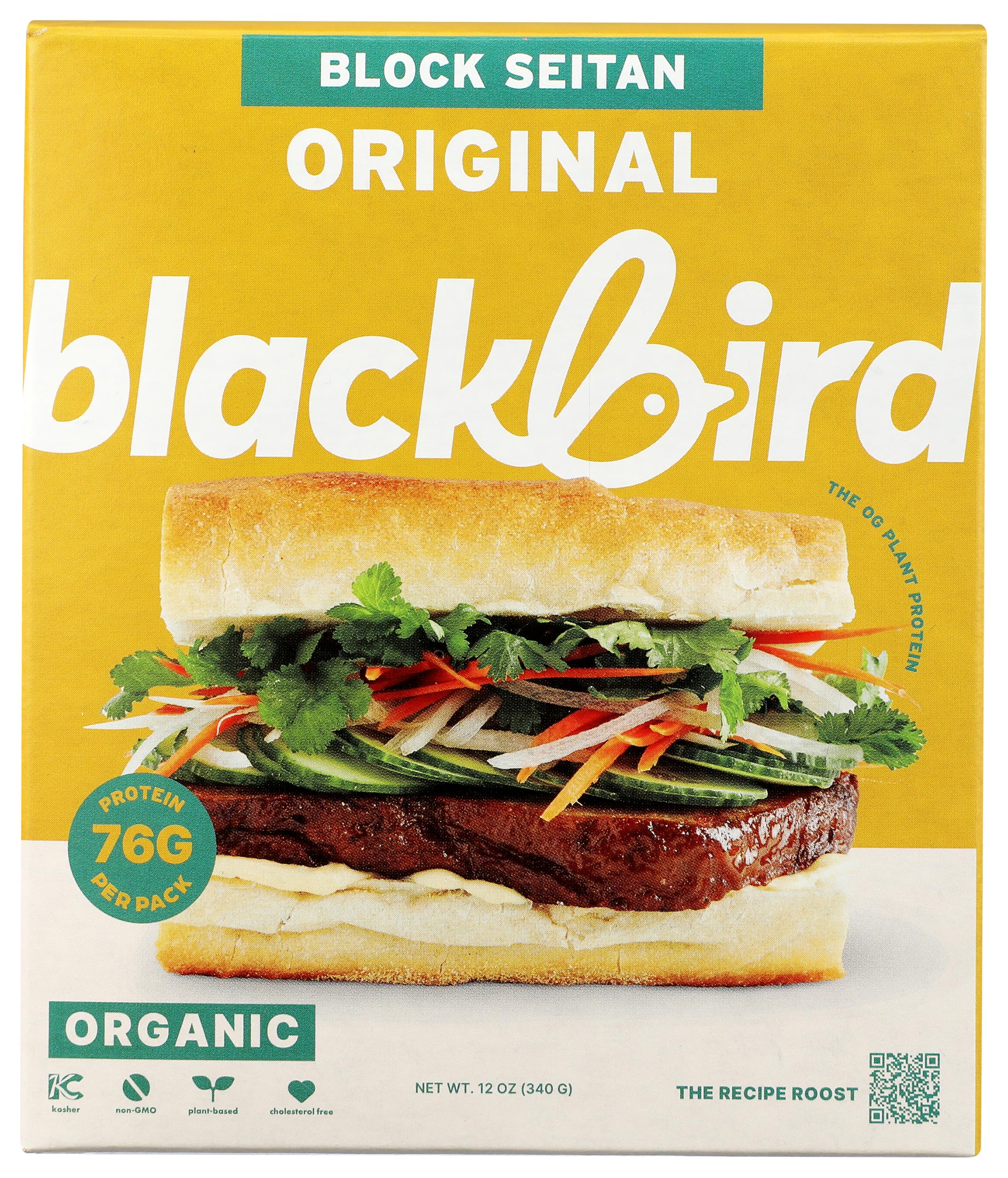 Blackbird Food Organic Original Seitan Block, 12 OZ