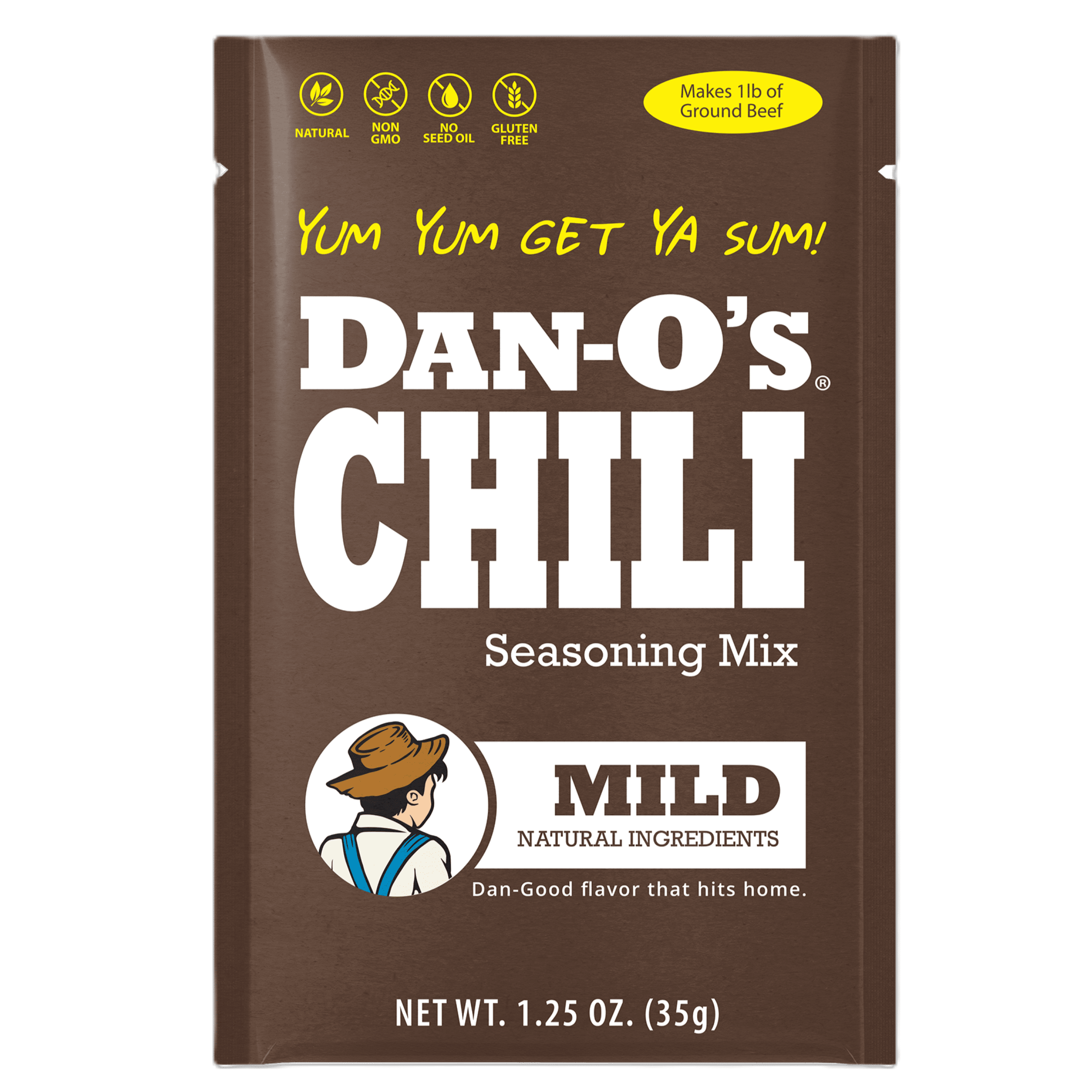 Dan-O's Mild Chili Seasoning 1.25 oz - Perfect for Enhancing Chili, Soups, and One-Pot Meals