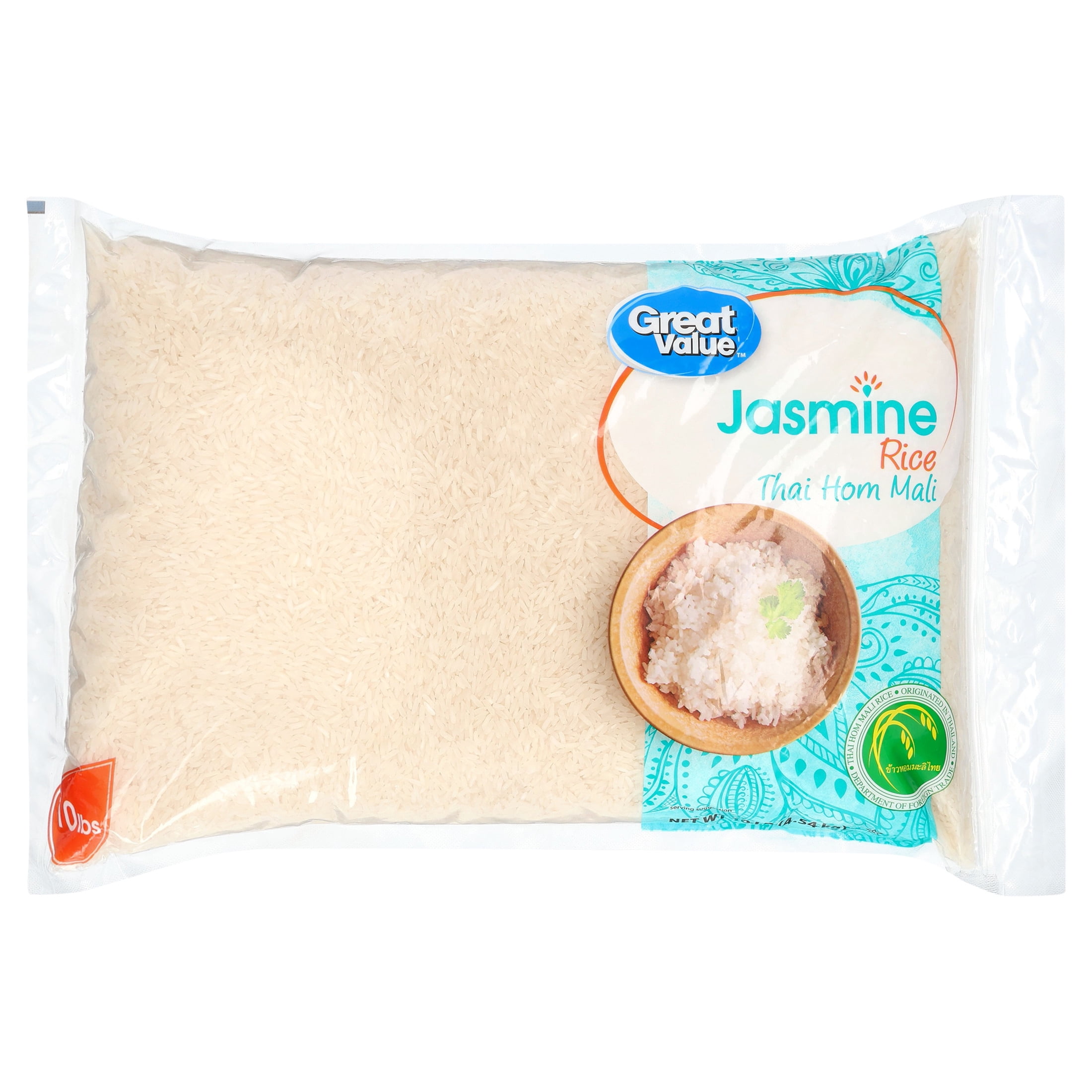 Great Value Thai Hom Mali Jasmine Rice, 10 lb