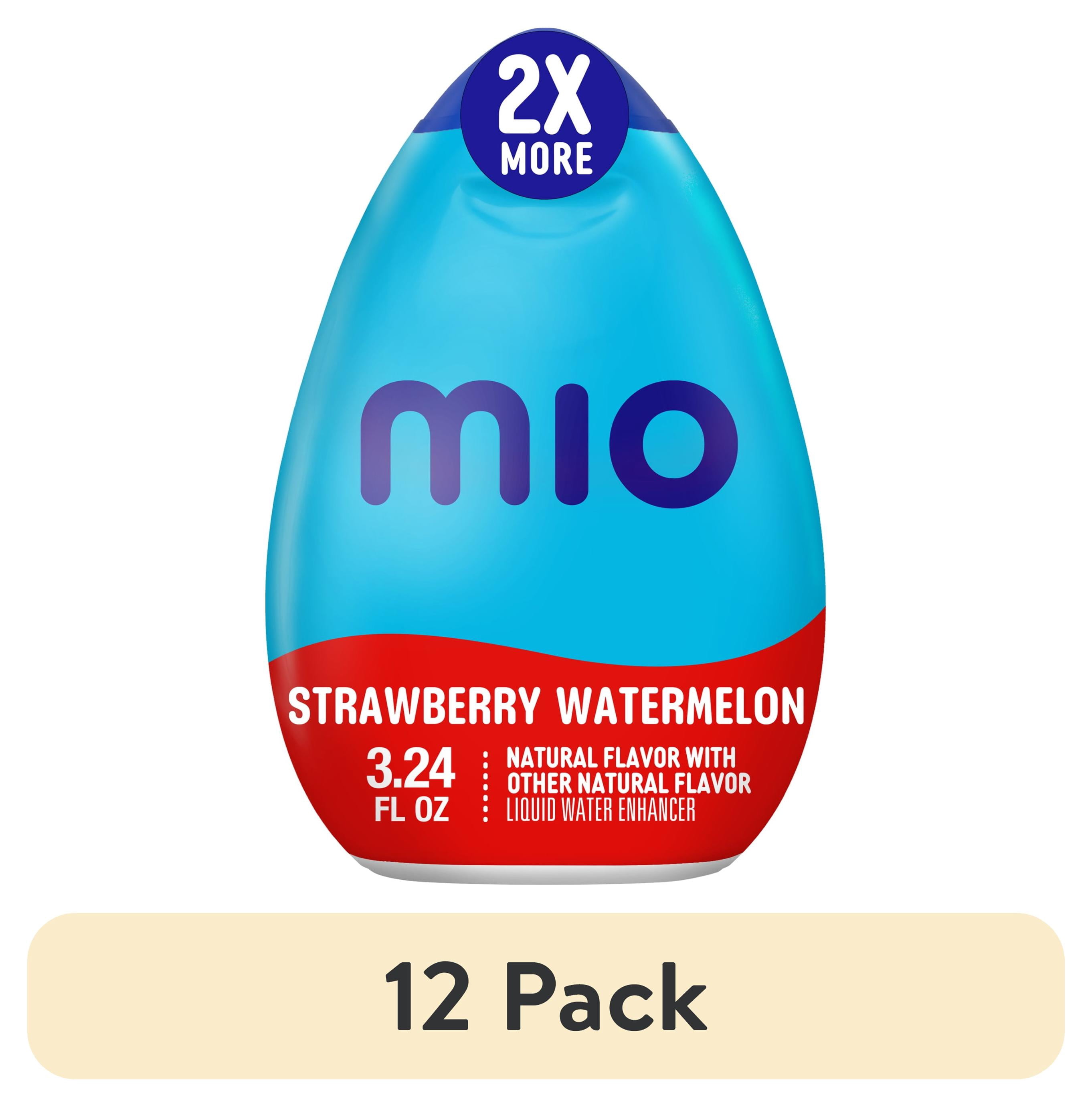 (12 pack) mio Strawberry Watermelon Flavored with other natural flavor Liquid Water Enhancer, 3.24 fl oz Bottle