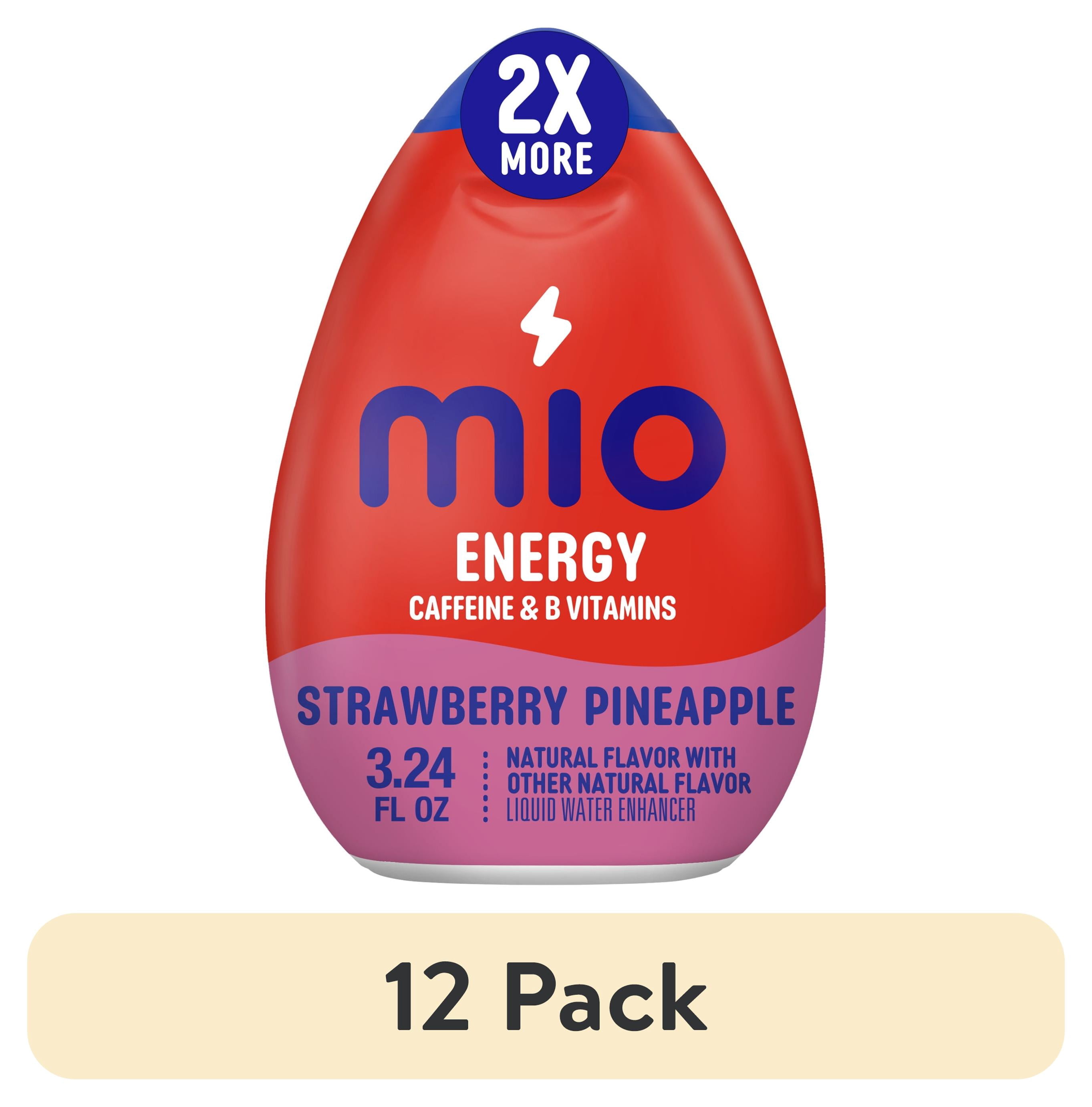 (12 pack) Mio Energy Strawberry Pineapple Flavored with Other Natural Flavor Liquid Water Enhancer, 3.24 fl oz Bottle