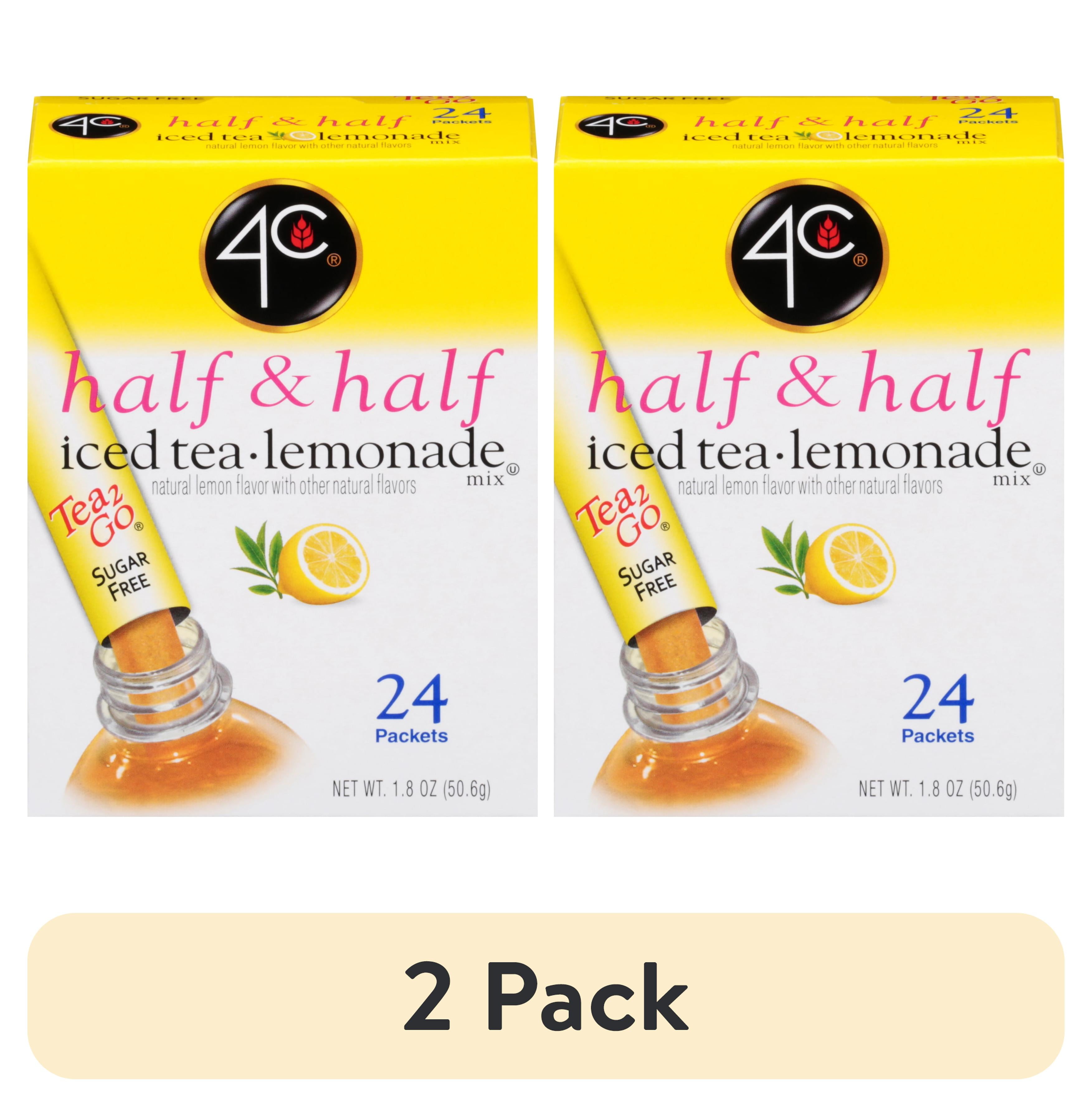 (2 pack) 4C Totally Light Half, & Half Lemonade Iced Tea Mix, 1.5 oz, 24 Packets, 1 Ct