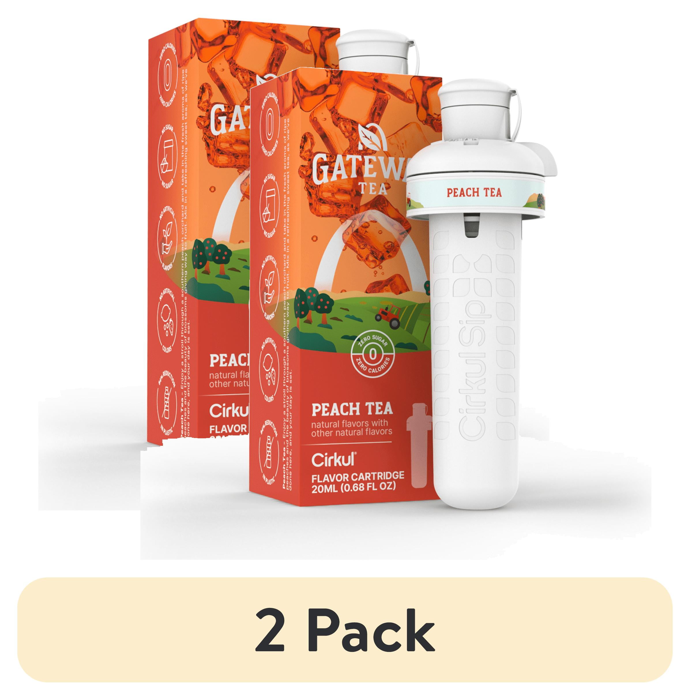 (2 pack) Cirkul Gateway Peach Tea Flavor Cartridge, Drink Mix, 1-Pack