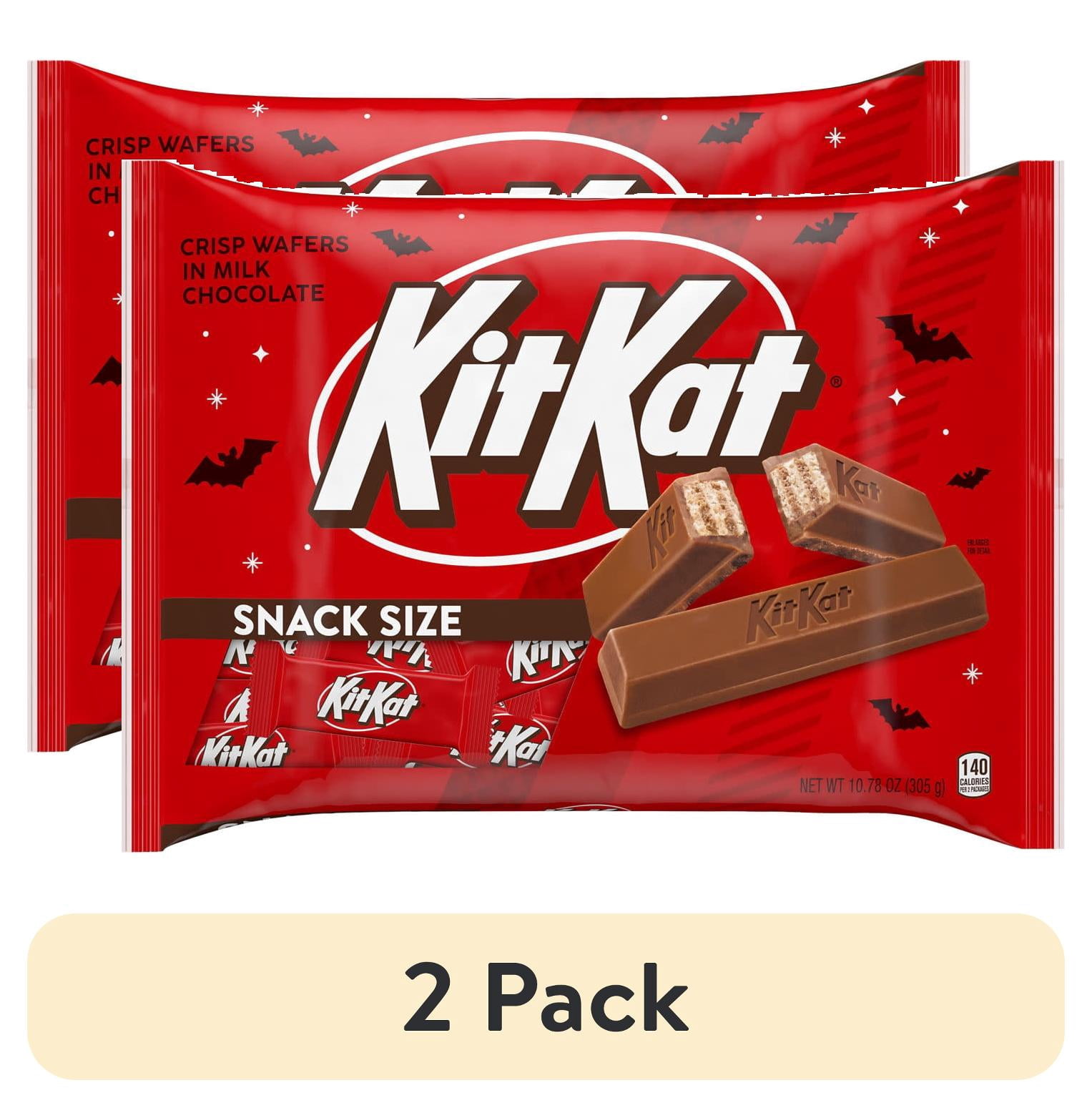 (2 pack) Kit Kat Milk Chocolate Wafer Snack Size, Halloween Candy Bag, 10.78 oz