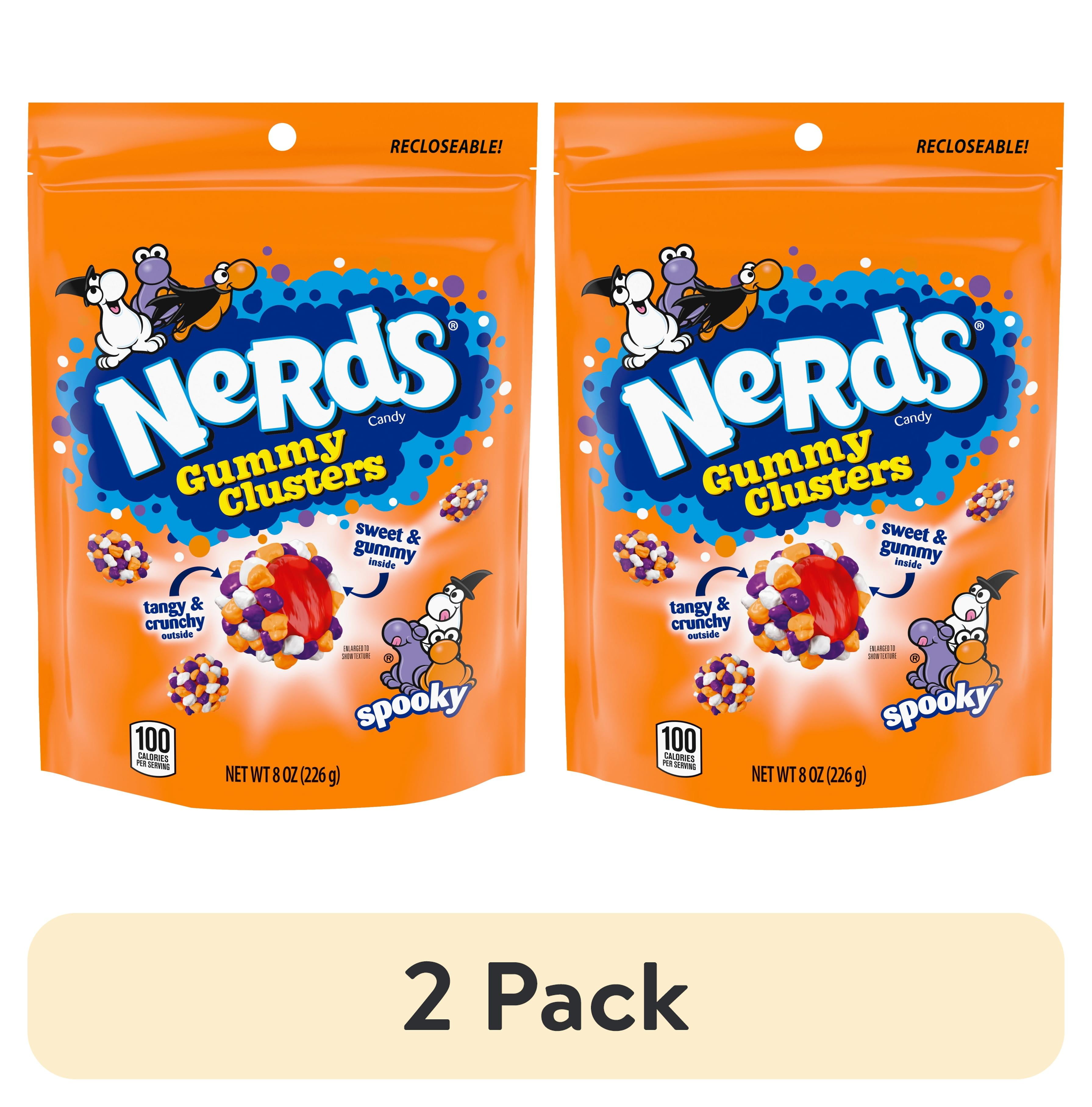 (2 pack) Nerds Spooky Gummy Clusters, Halloween Candy, Nerds Gummy Candies, 8 Ounce Treat Resealable Pouch