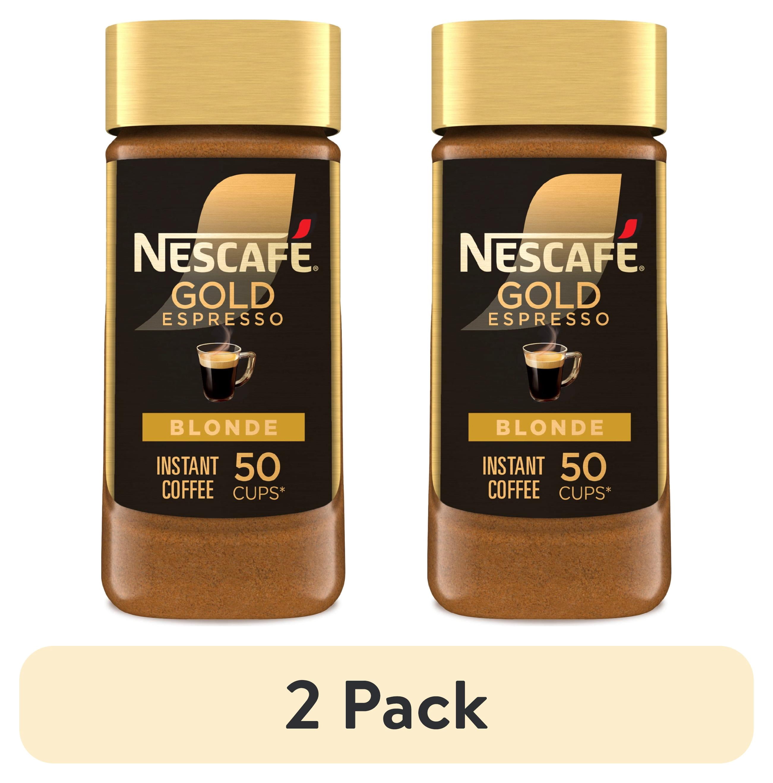 (2 pack) NESCAF Gold Instant Espresso Powder, Blonde Instant Coffee, Coffee Essentials, 50 Cups 3.5 oz