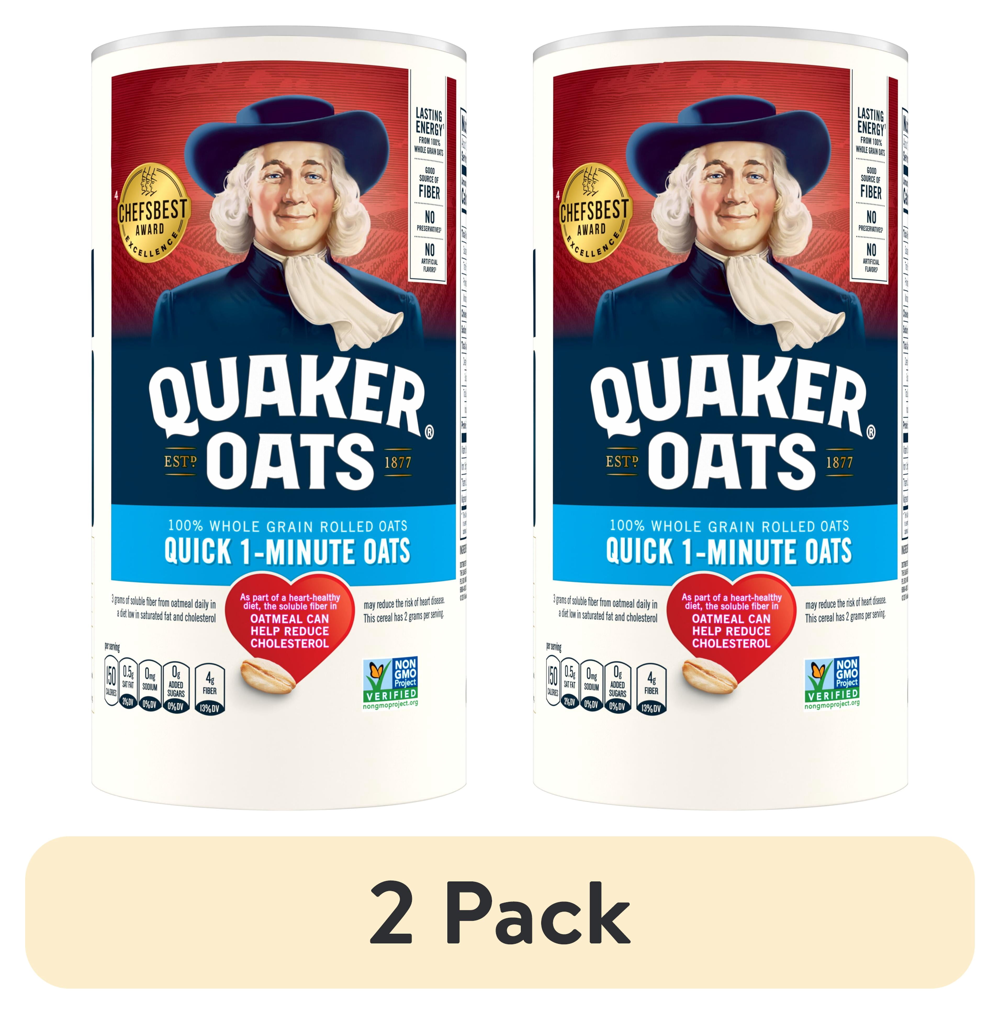 (2 pack) Quaker Whole Grain Oats Quick 1-Minute Instant Oats 18oz