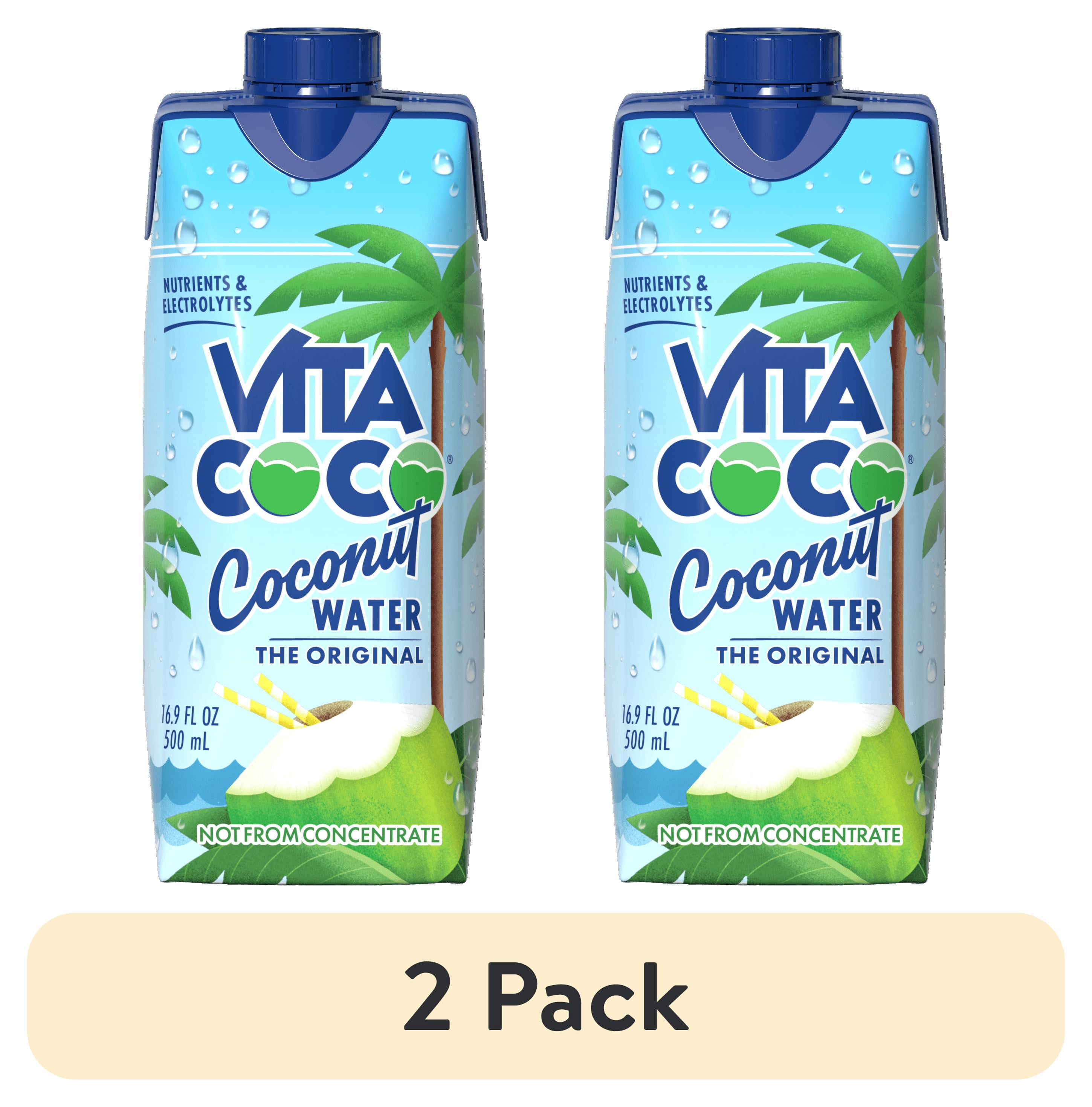 (2 pack) Vita Coco The Original Coconut Water, Nutrients & Electrolytes Rich, Pure, 16.9 fl oz Tetra
