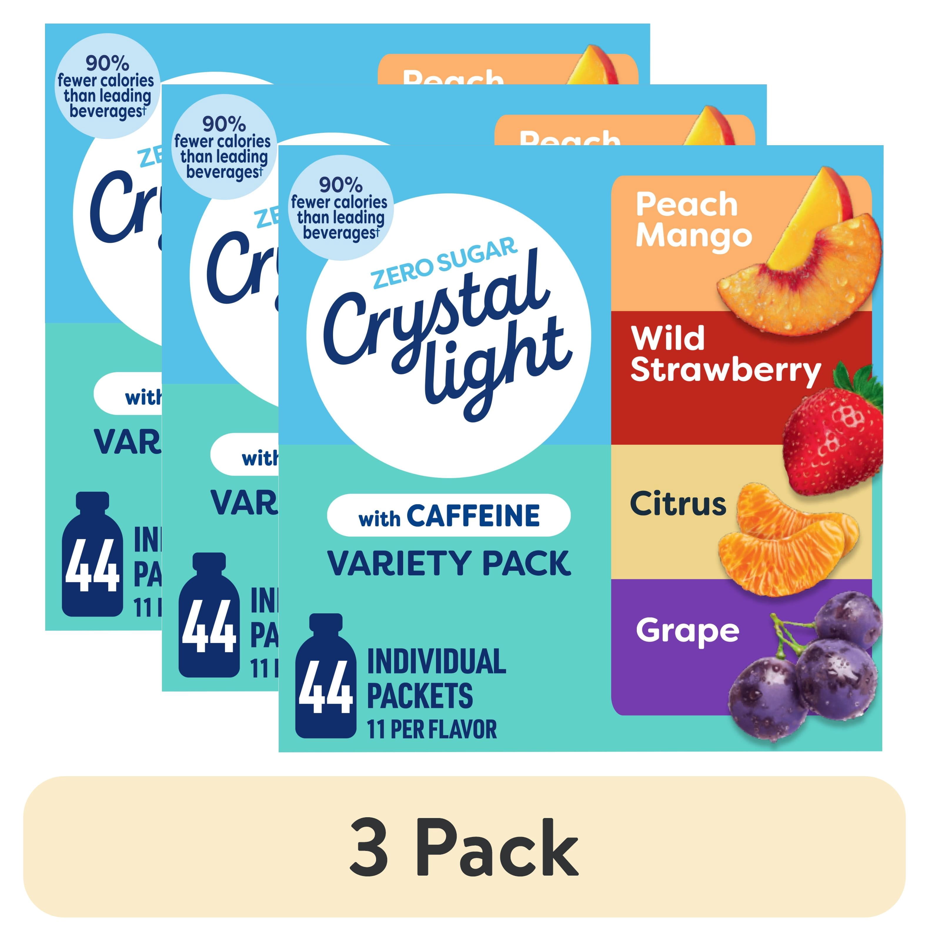 (3 pack) Crystal Light Energizing Variety pack, 44 Count On-the-Go Packets