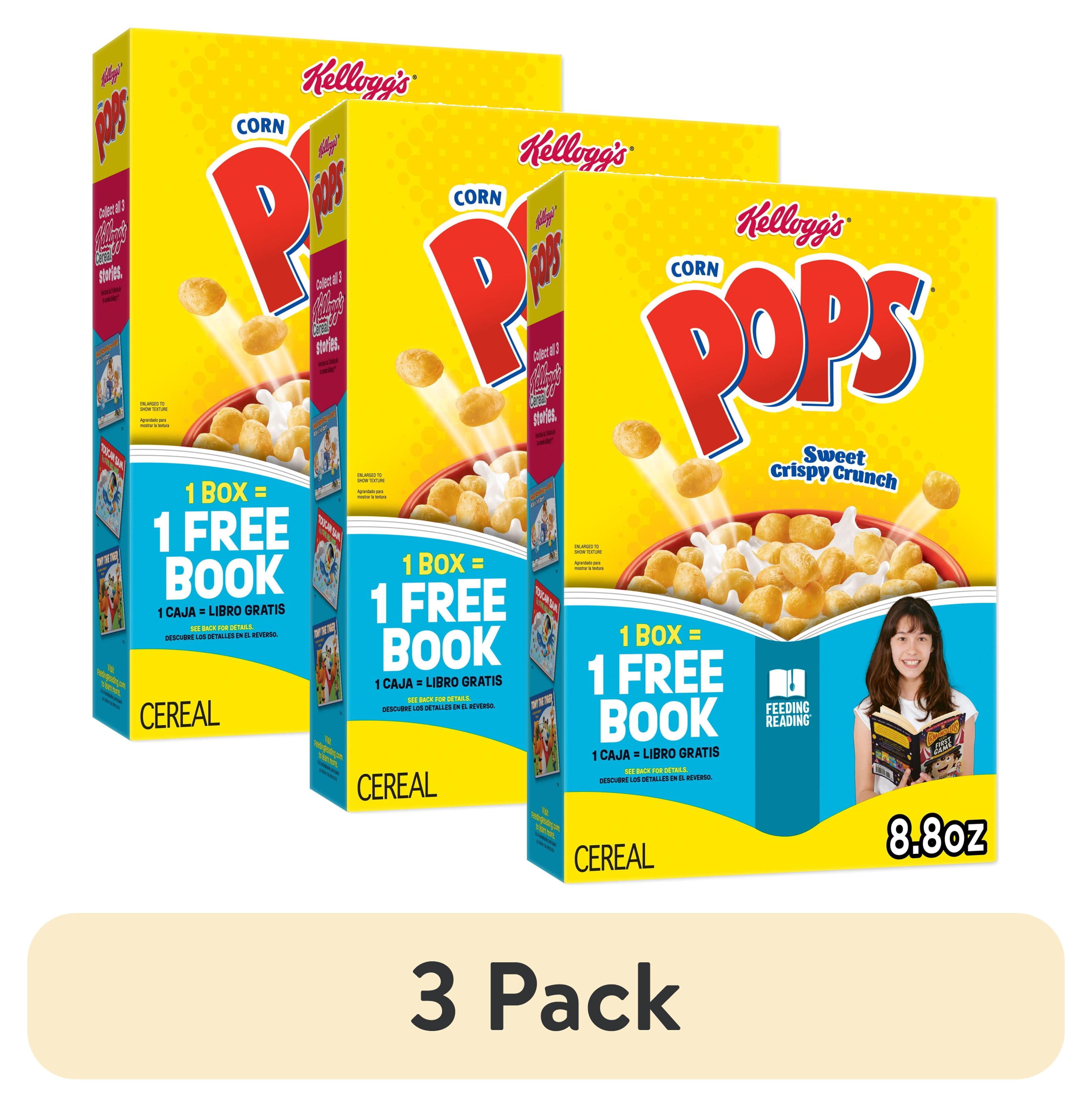 (3 pack) Kellogg's Corn Pops Original Breakfast Cereal, 8 Vitamins and Minerals, 8.8 oz
