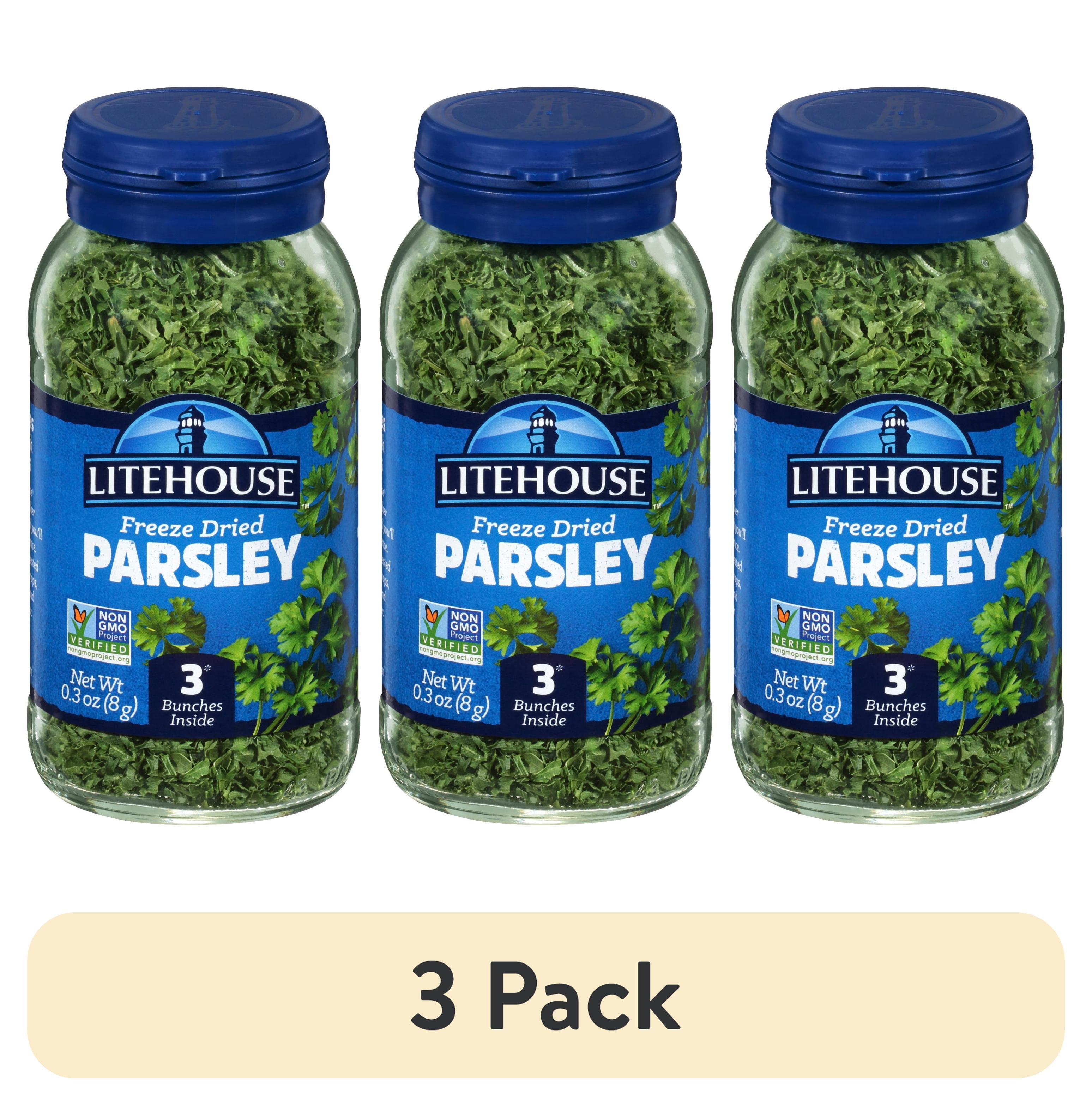 (3 pack) Litehouse Parsley Freeze Dried Herbs 0.3 oz. Jar