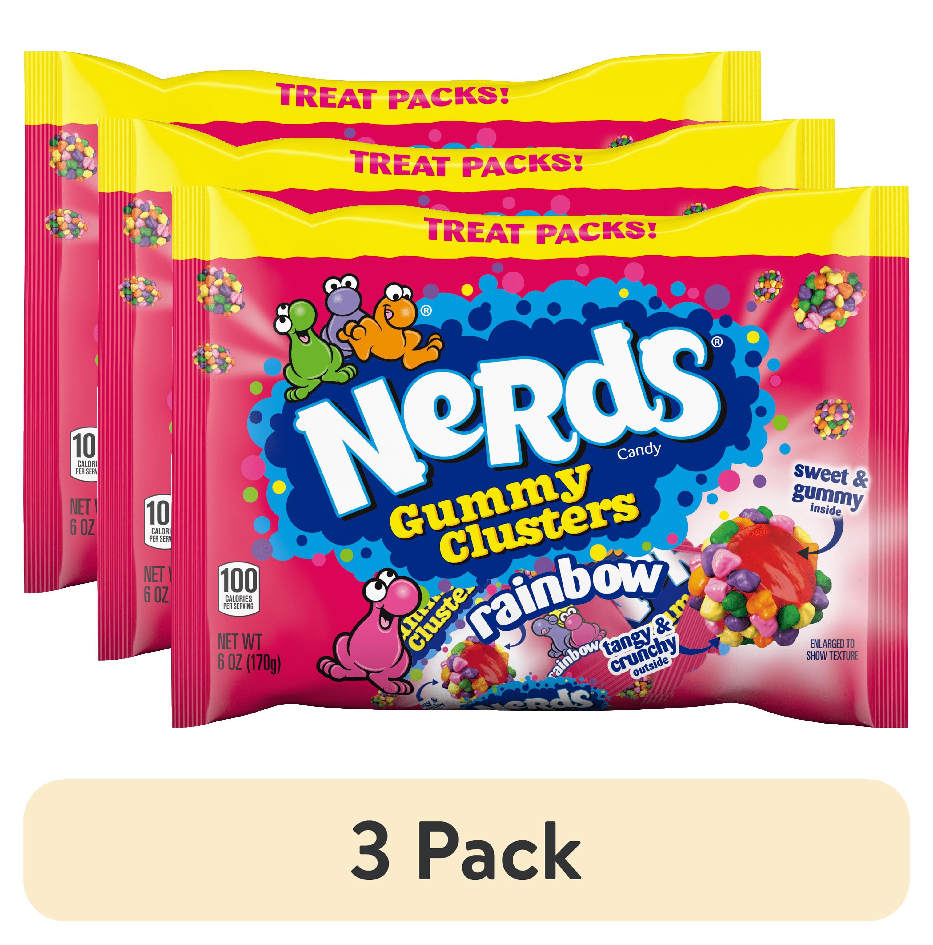 (3 pack) Nerds Gummy Clusters, Rainbow Candy, 6 oz Treat Packs, 12 Count