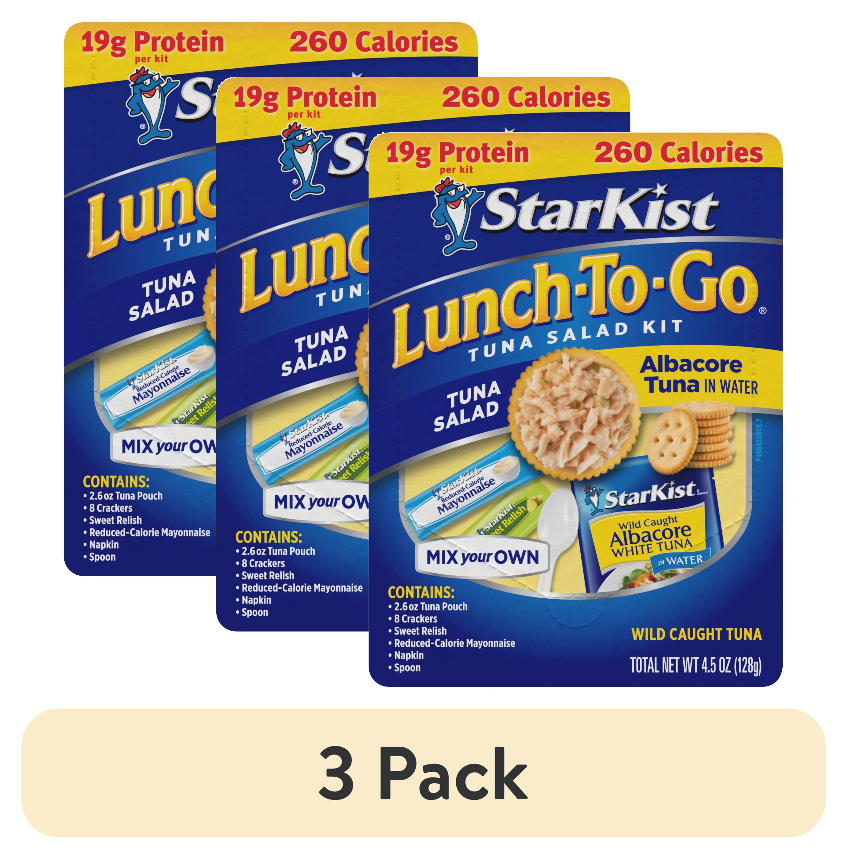 (3 pack) StarKist Lunch-To-Go Albacore Tuna in Water, 4.5 oz. Box