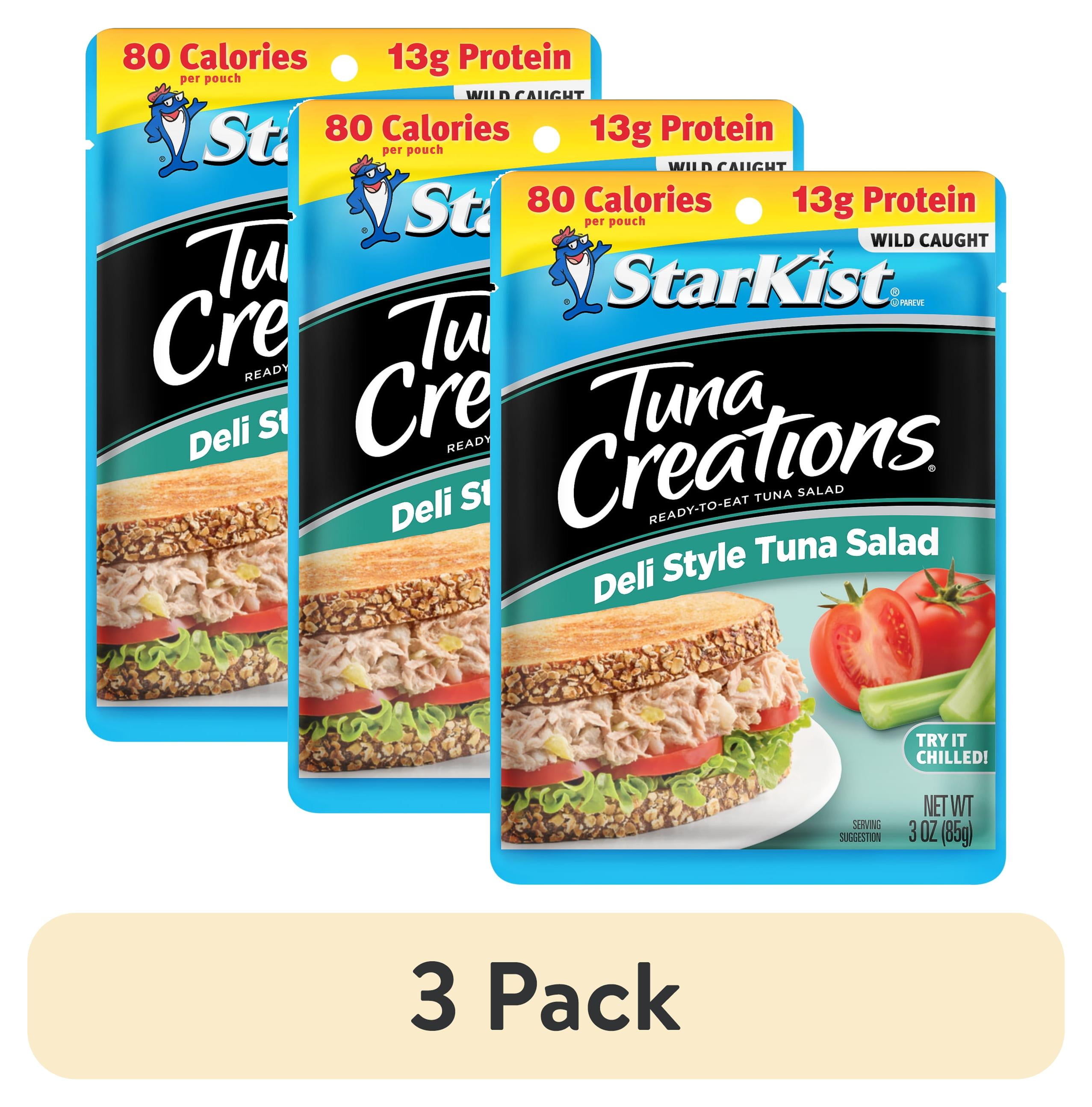 (3 pack) StarKist Tuna Creations Deli Style Wild Caught Tuna Salad Pouch 13g Protein
