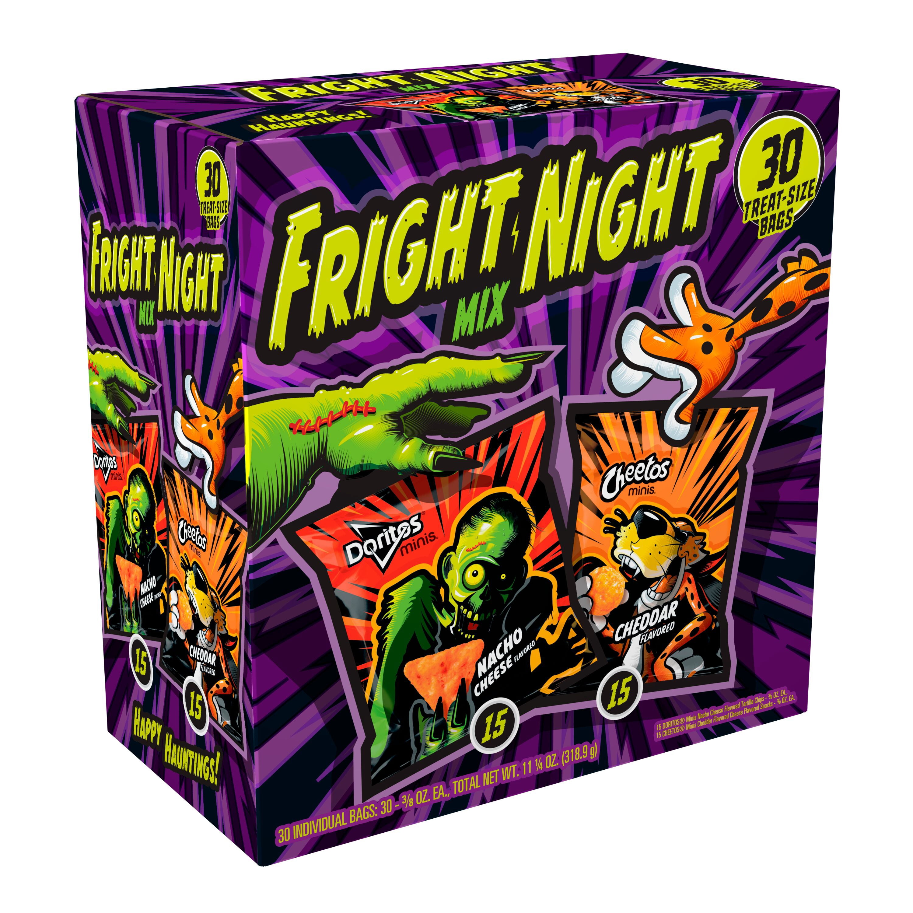 Frito Lay Minis Fright Night Mix Variety Pack Snacks, 0.375 oz, 30 Count
