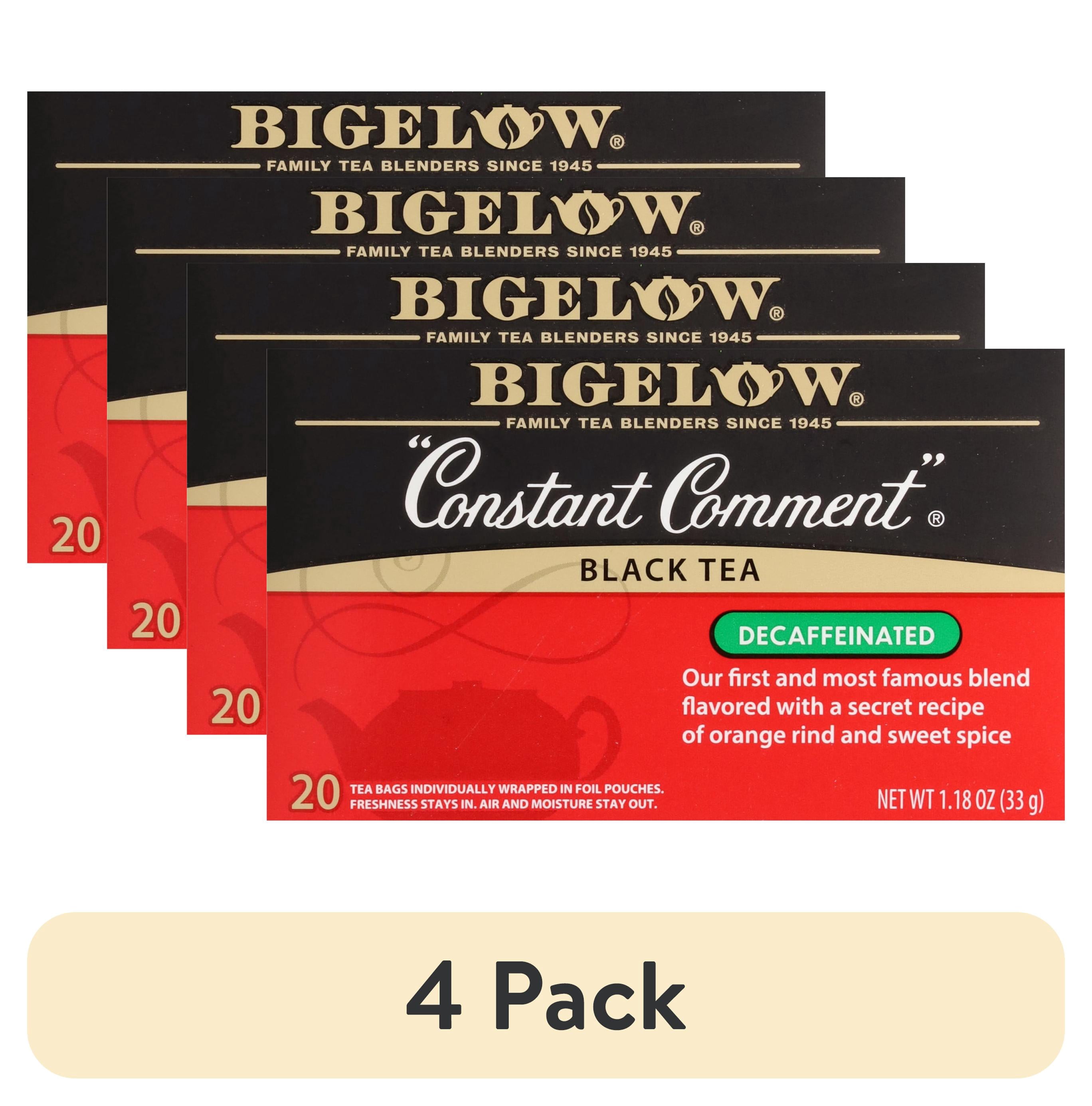 (4 pack) Bigelow Tea Decaffeinated Constant Comment Black Tea Bags, 20 Count