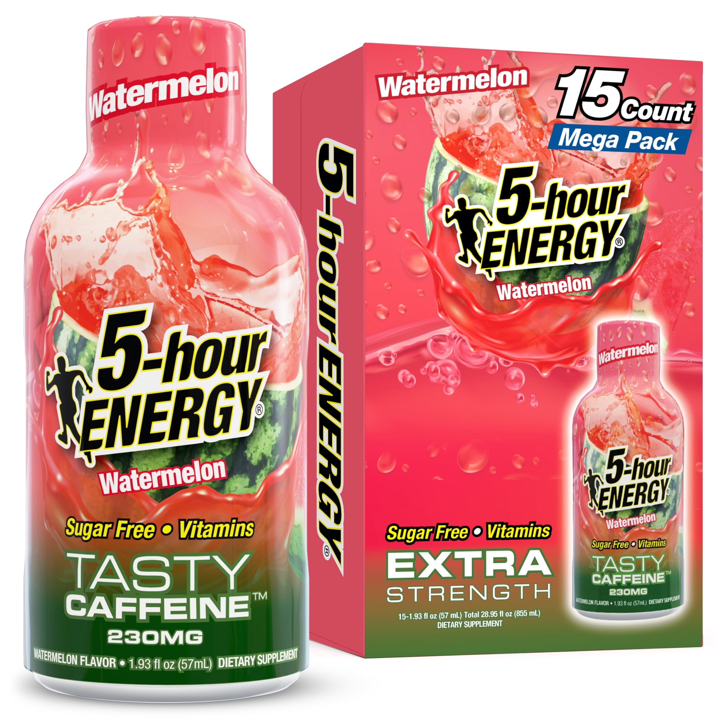5-hour ENERGY Shot, Extra Strength, Watermelon, 15 Count