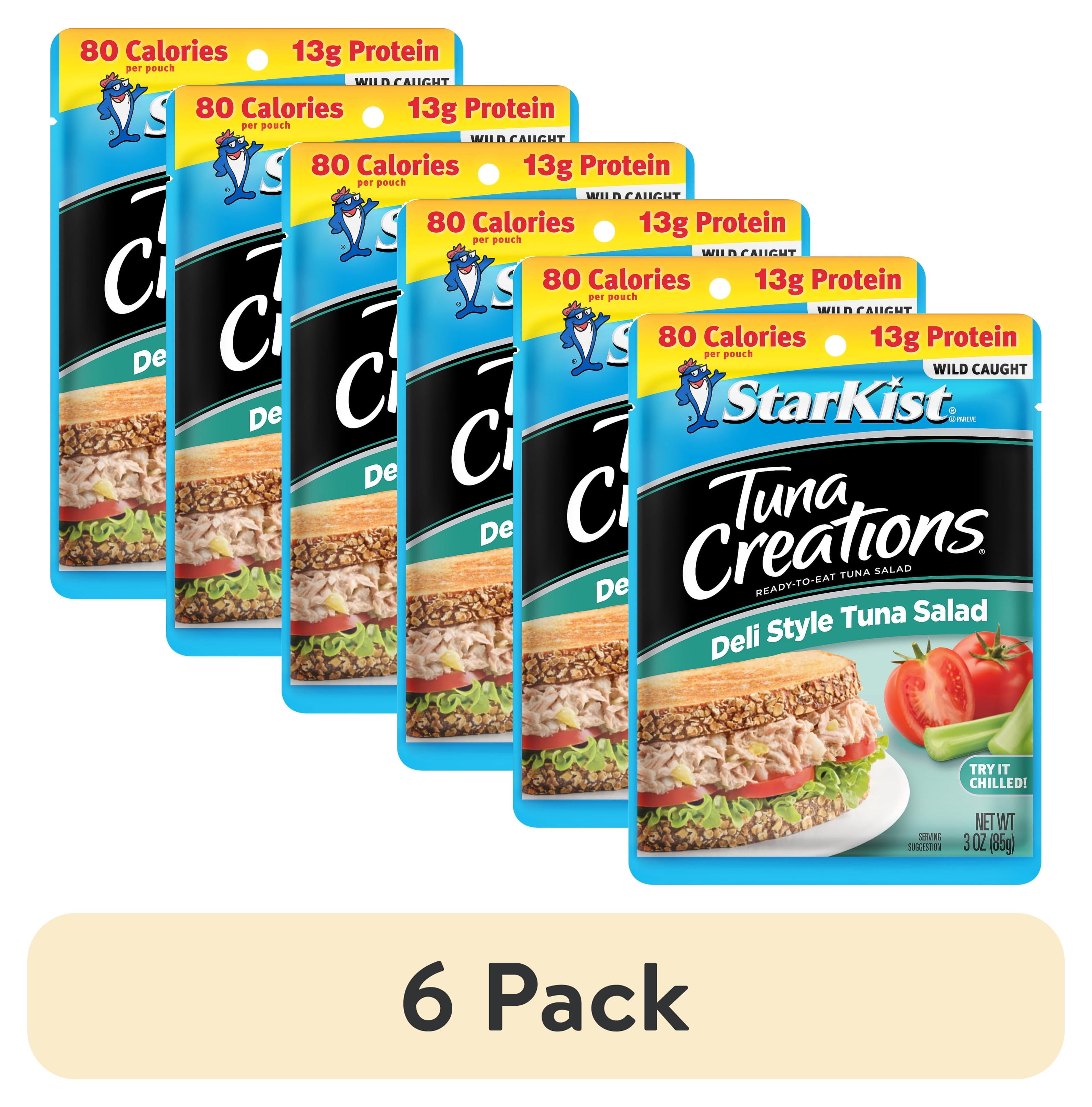 (6 pack) StarKist Tuna Creations Deli Style Wild Caught Tuna Salad Pouch 13g Protein