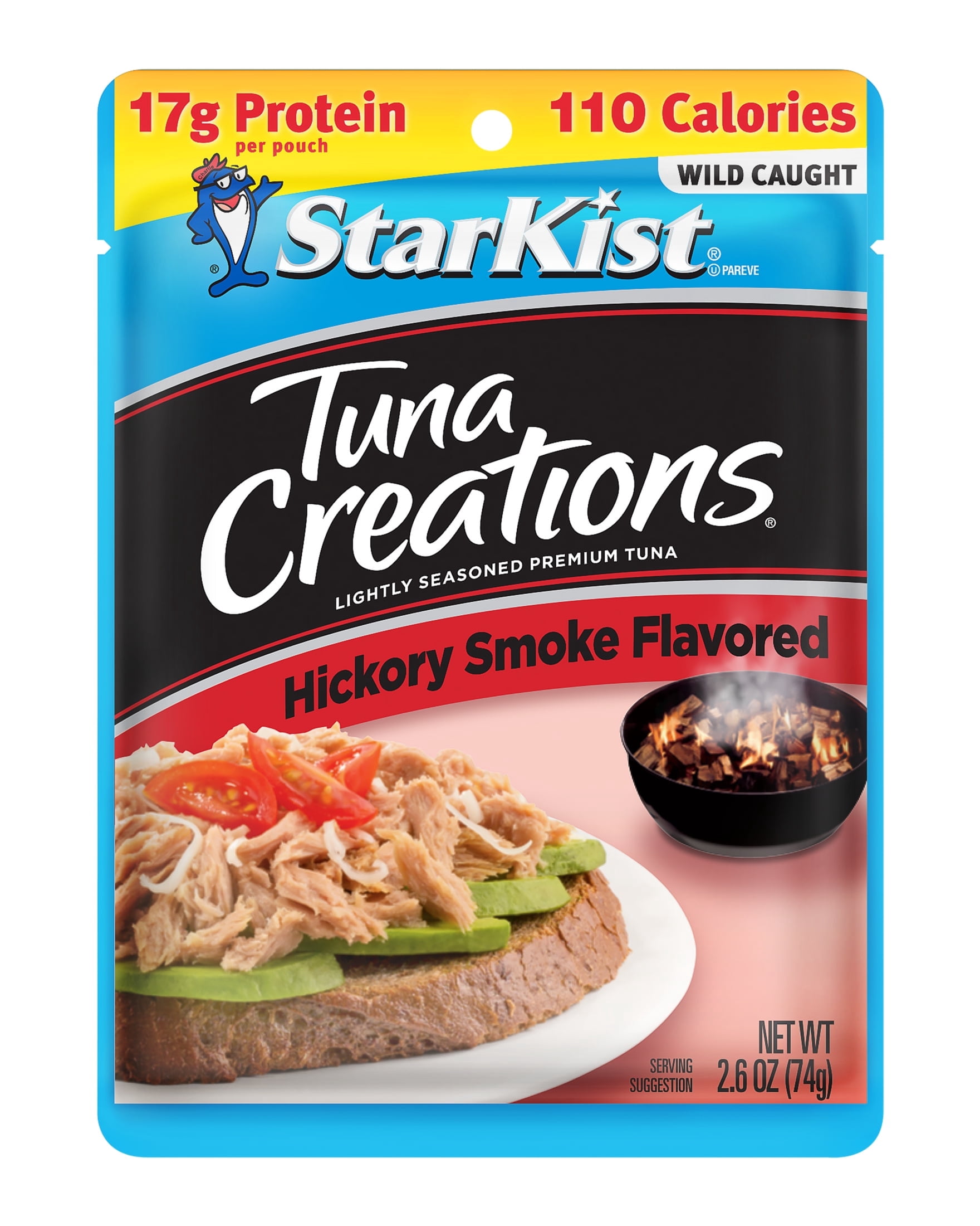 (6 pack) StarKist Tuna Creations, Hickory Smoked, Wild caught, 17g Protein, 2.6 oz Pouch